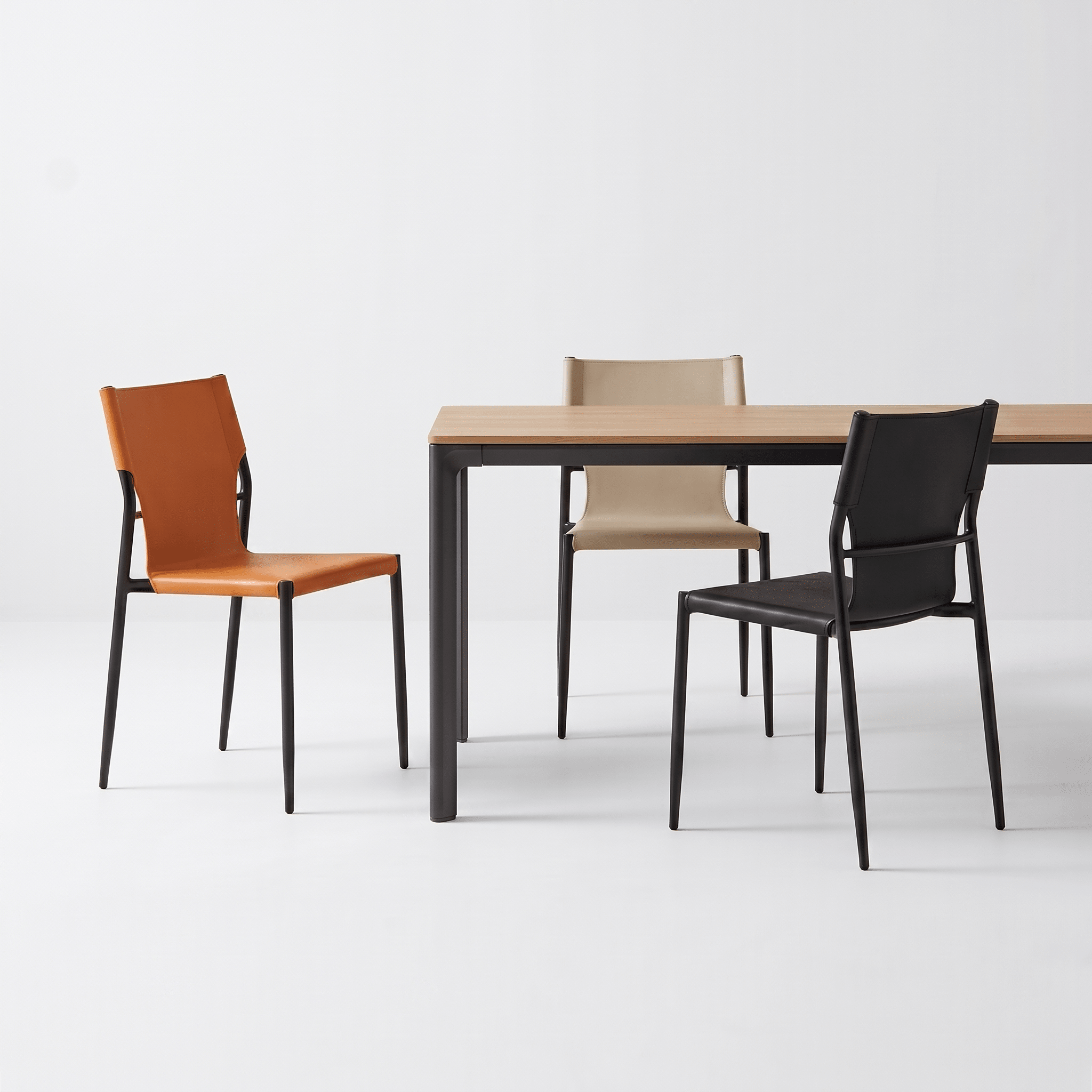 Amir Saddle Leather Chair - Saddle Dining Chair - Artspire Home