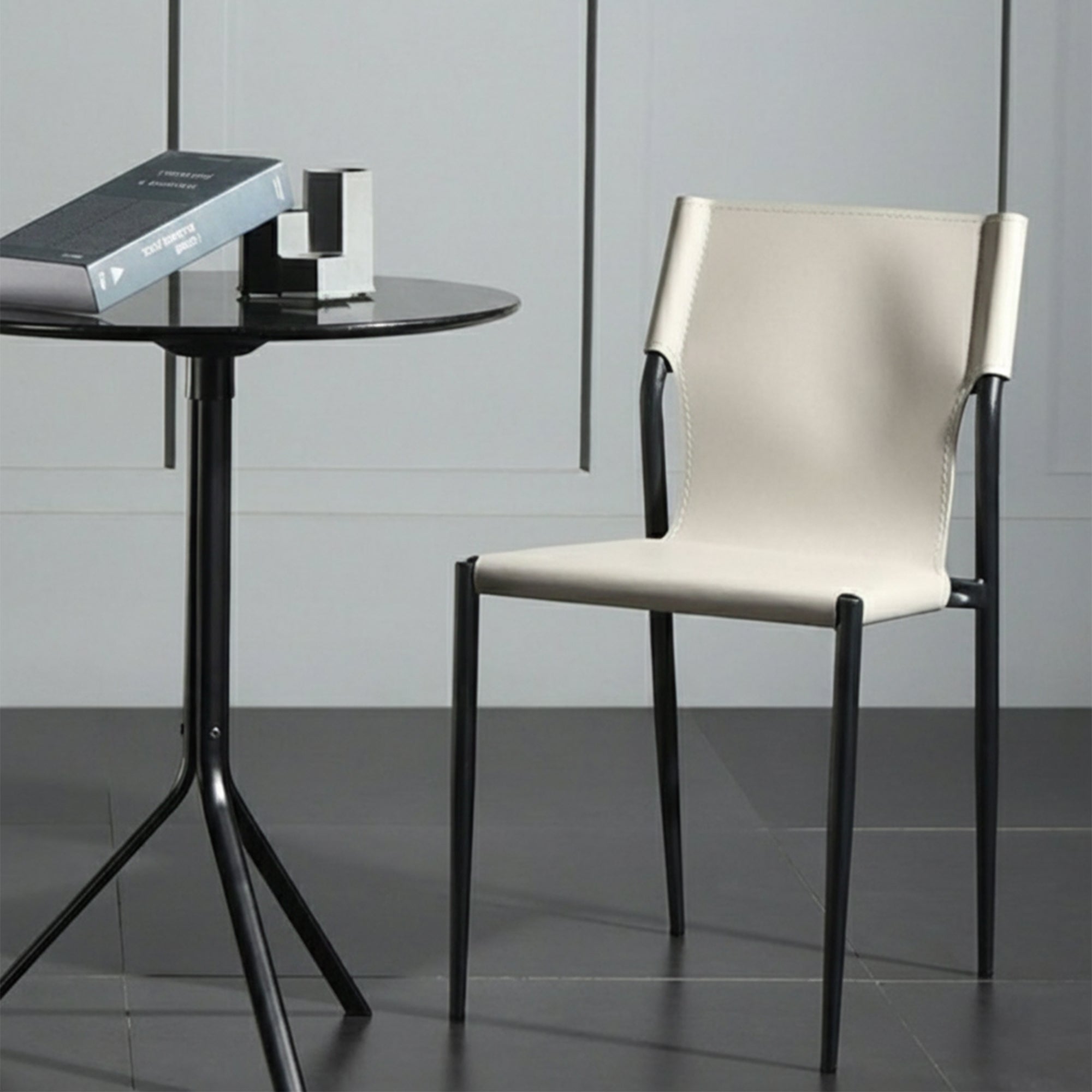 Amir Saddle Leather Chair - Saddle Dining Chair - Artspire Home
