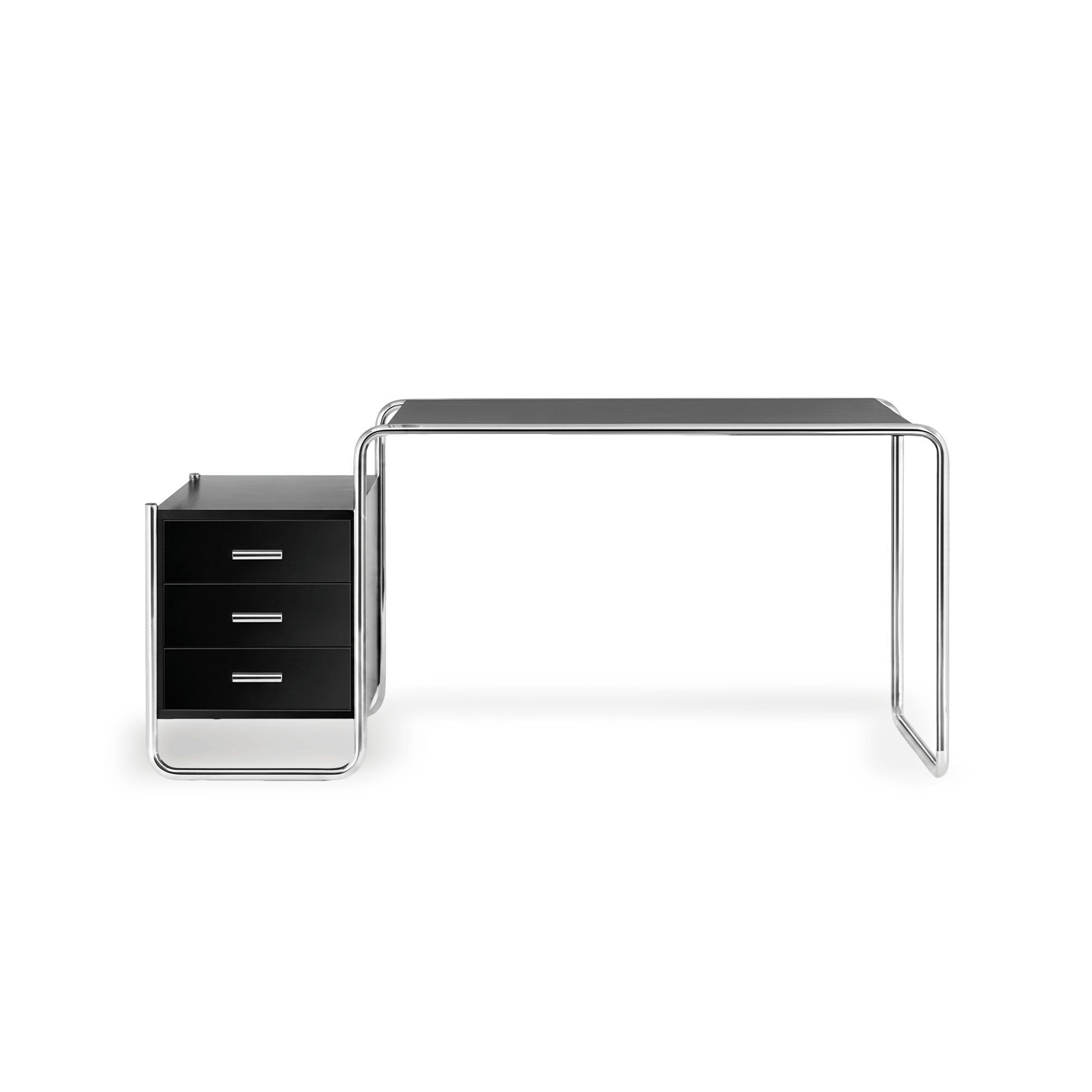 Athanasius Desk - Black Desk With Drawers In - Artspire Home