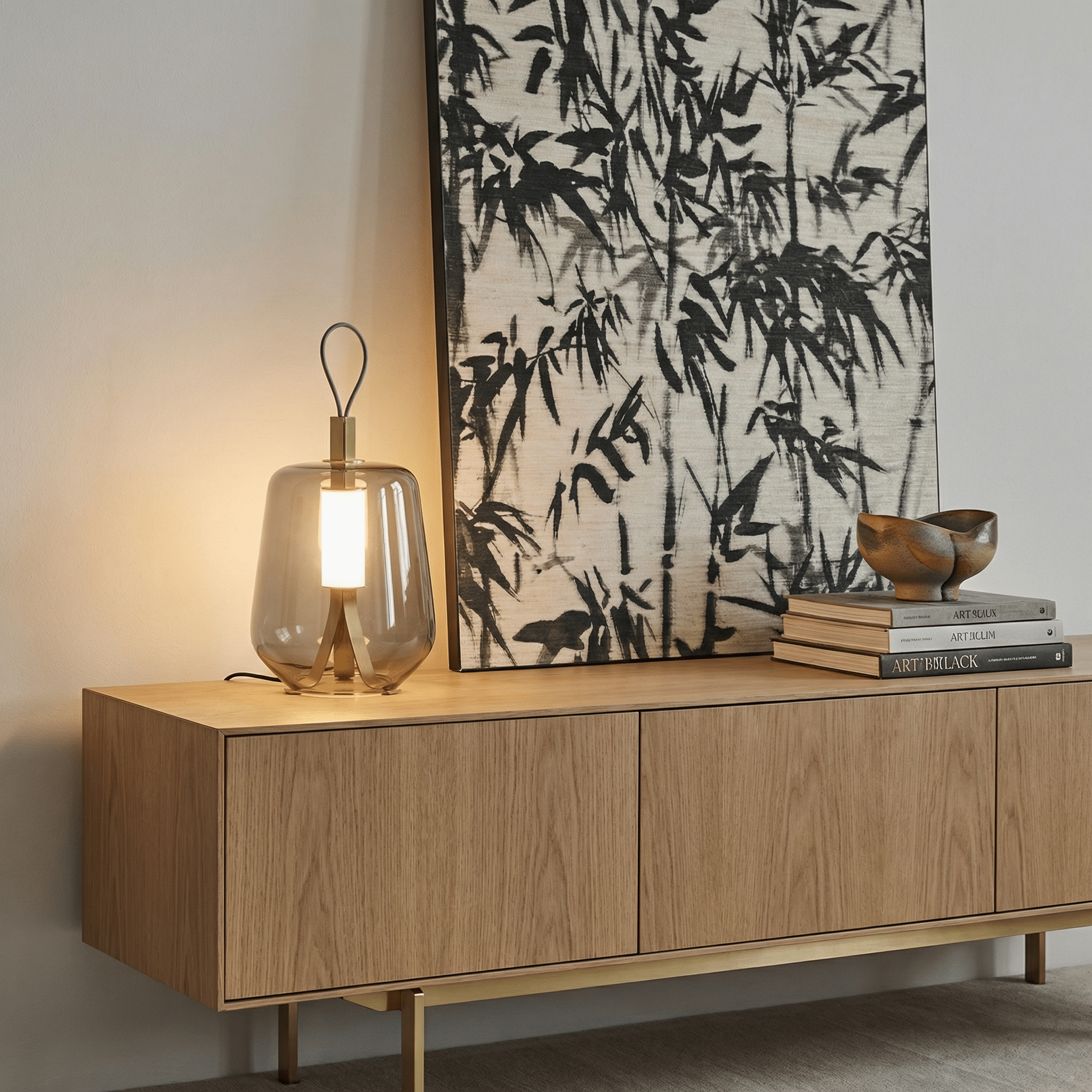 Aurum Mist Glass Table Lamp - Artspire Home