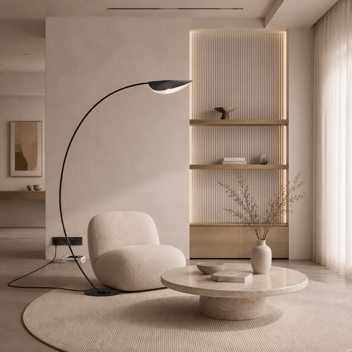 Caelivane Sail Arc Floor Lamp - Artspire Home