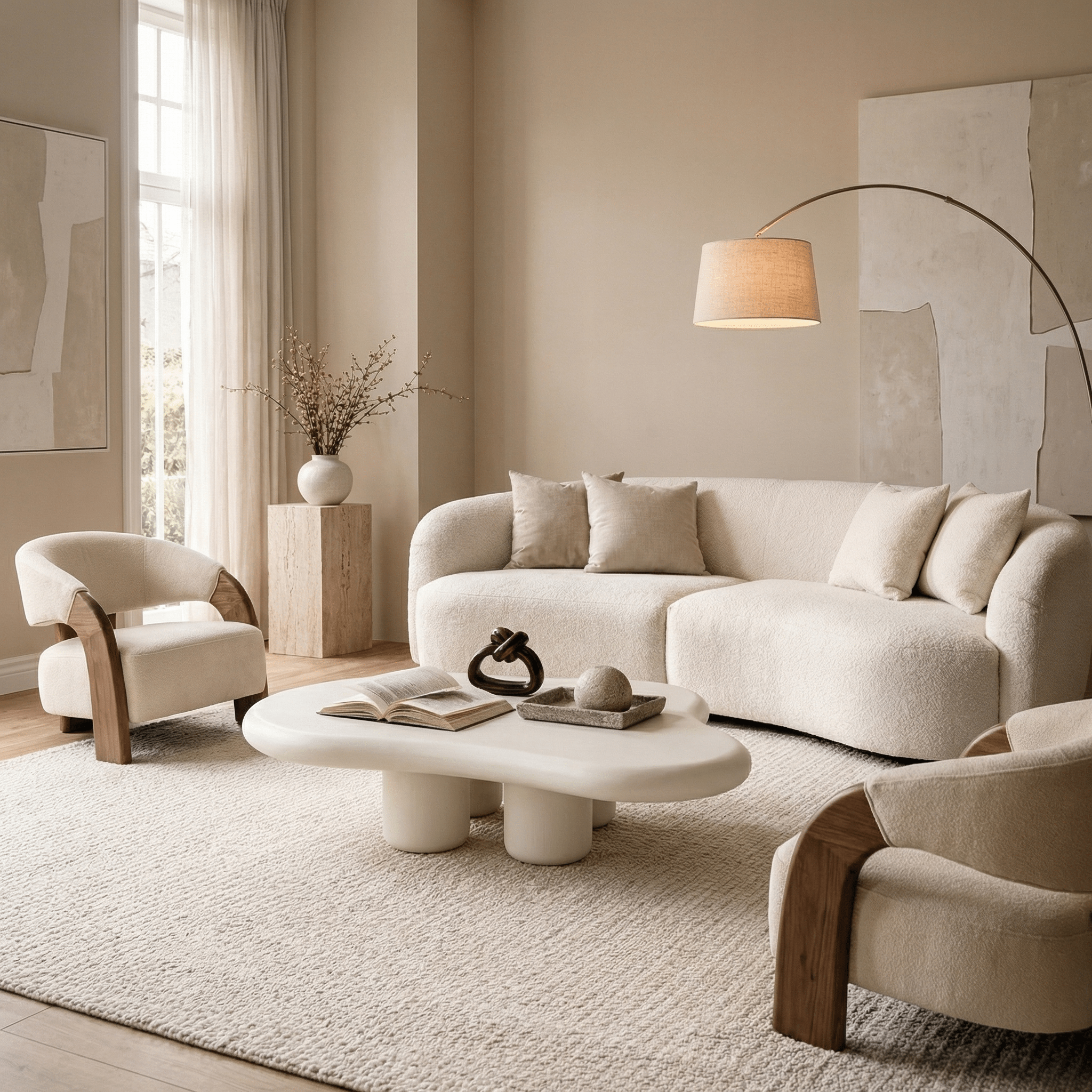 Cloud Coffee Table - White / Black - Artspire Home