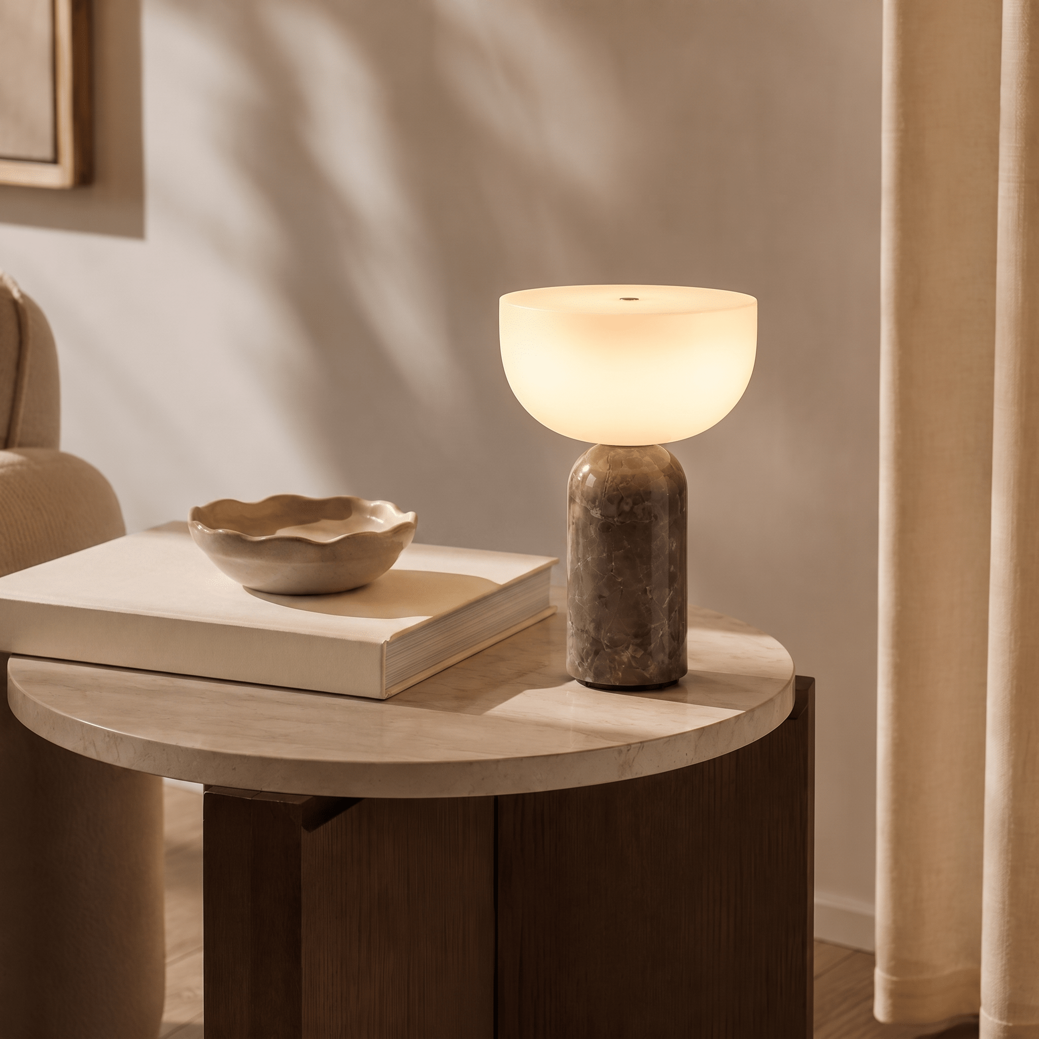 Lumiara Marble Touch Table Lamp - Artspire Home