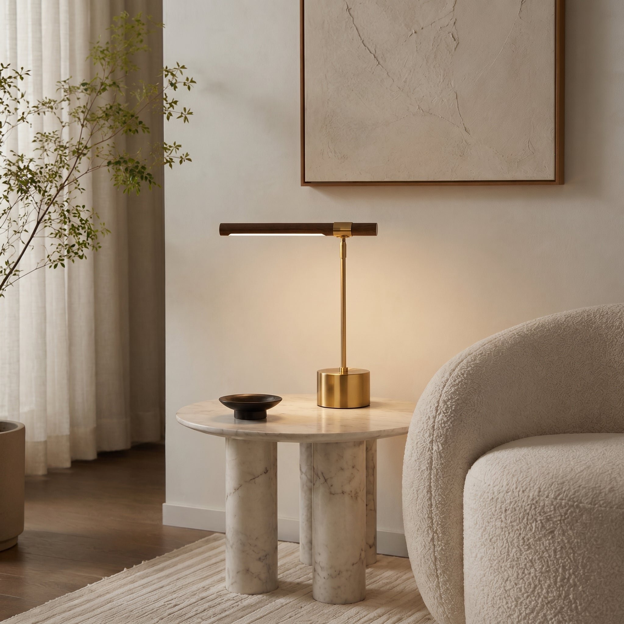 Modern Brass Table Lamp - Artspire Home