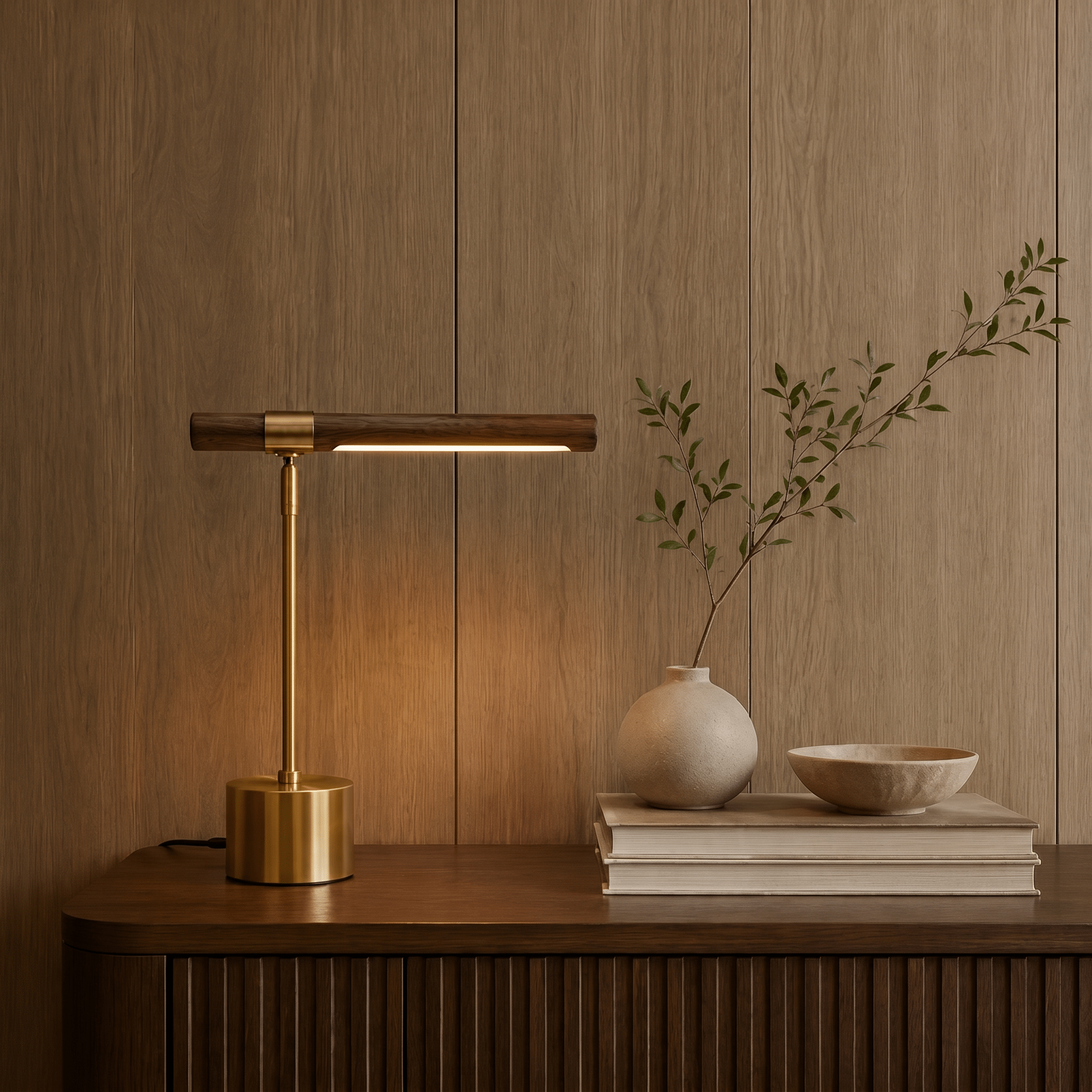 Modern Brass Table Lamp - Artspire Home