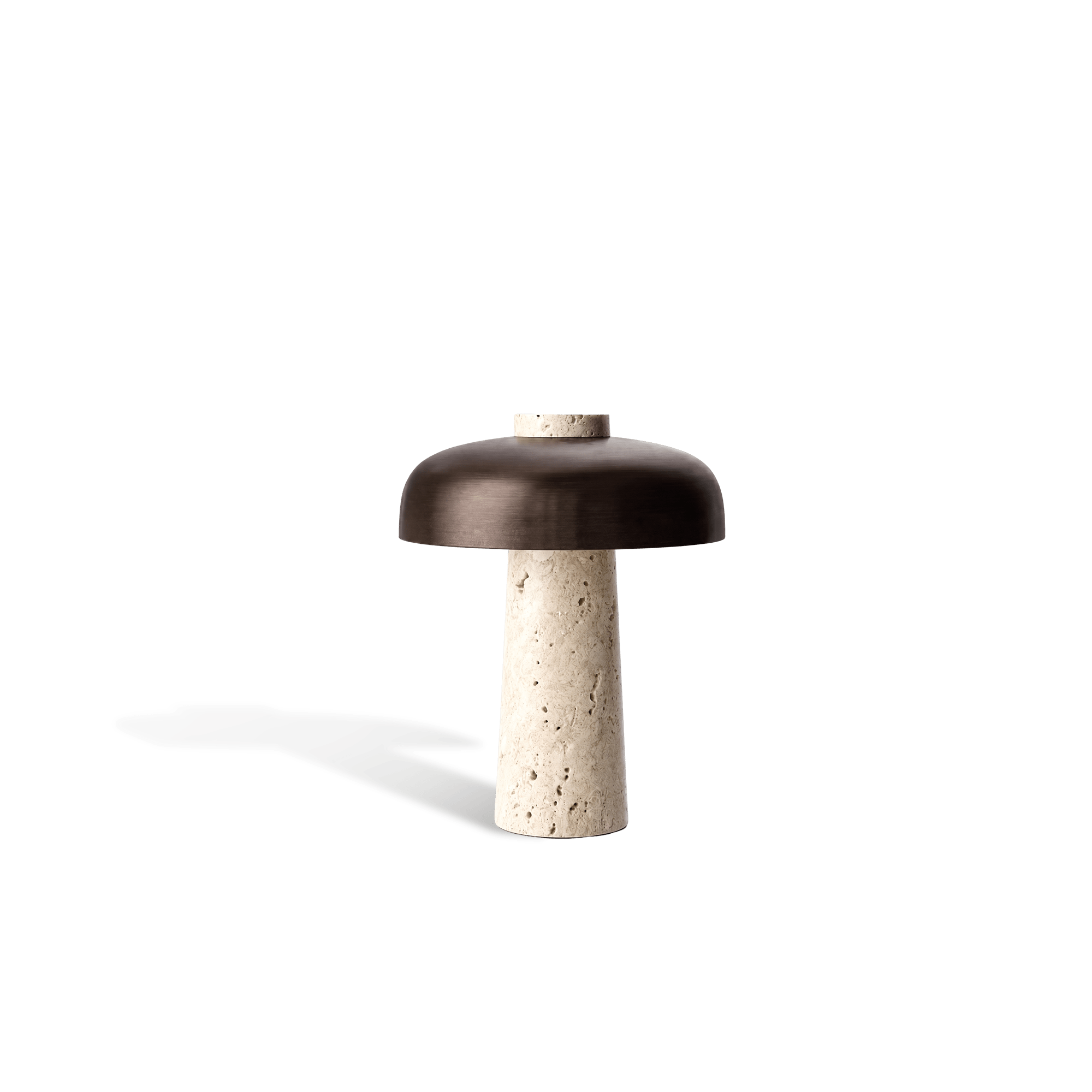 Noir Mesa Travertine Table Lamp - Artspire Home
