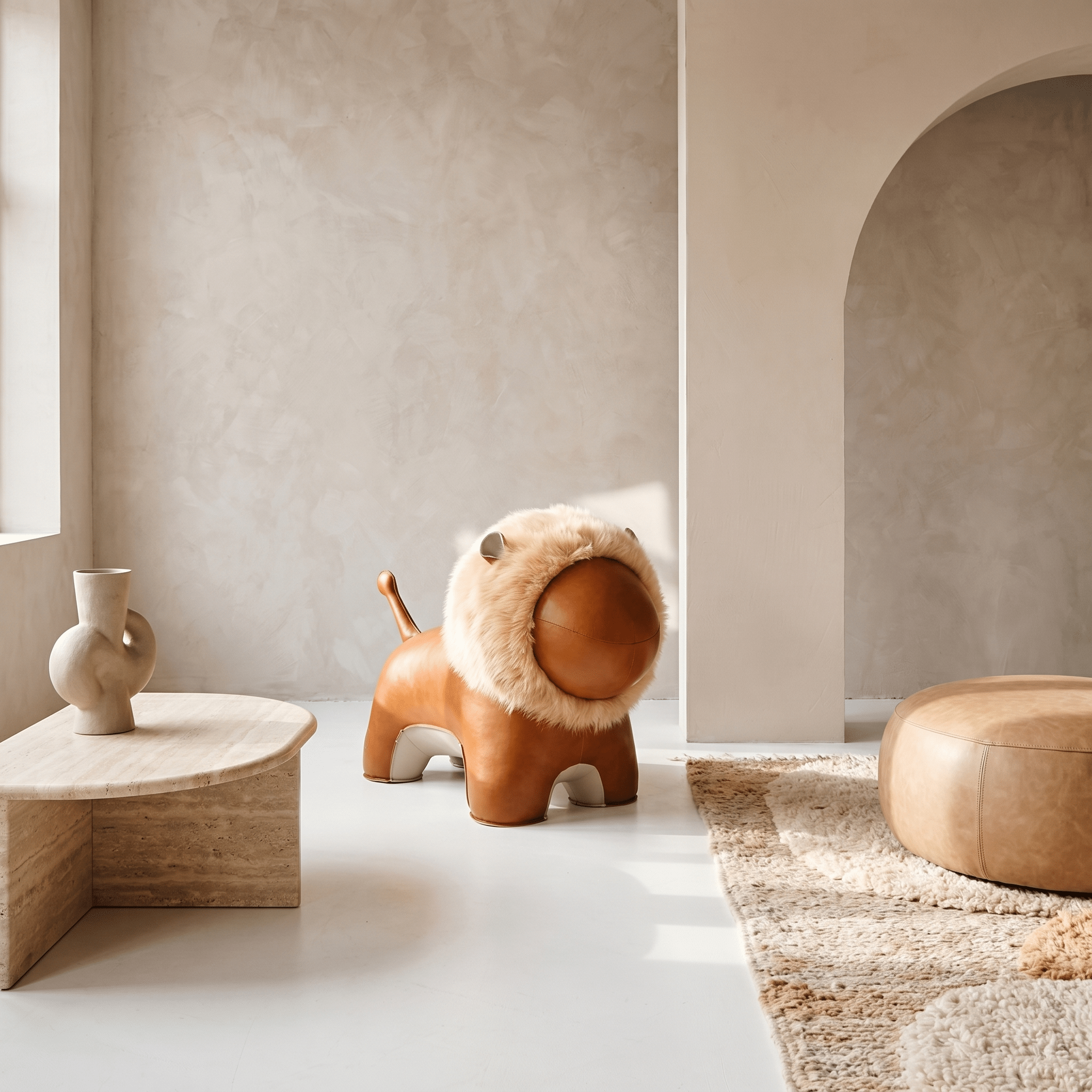 Plush Mane Lion Chair - Artspire Home