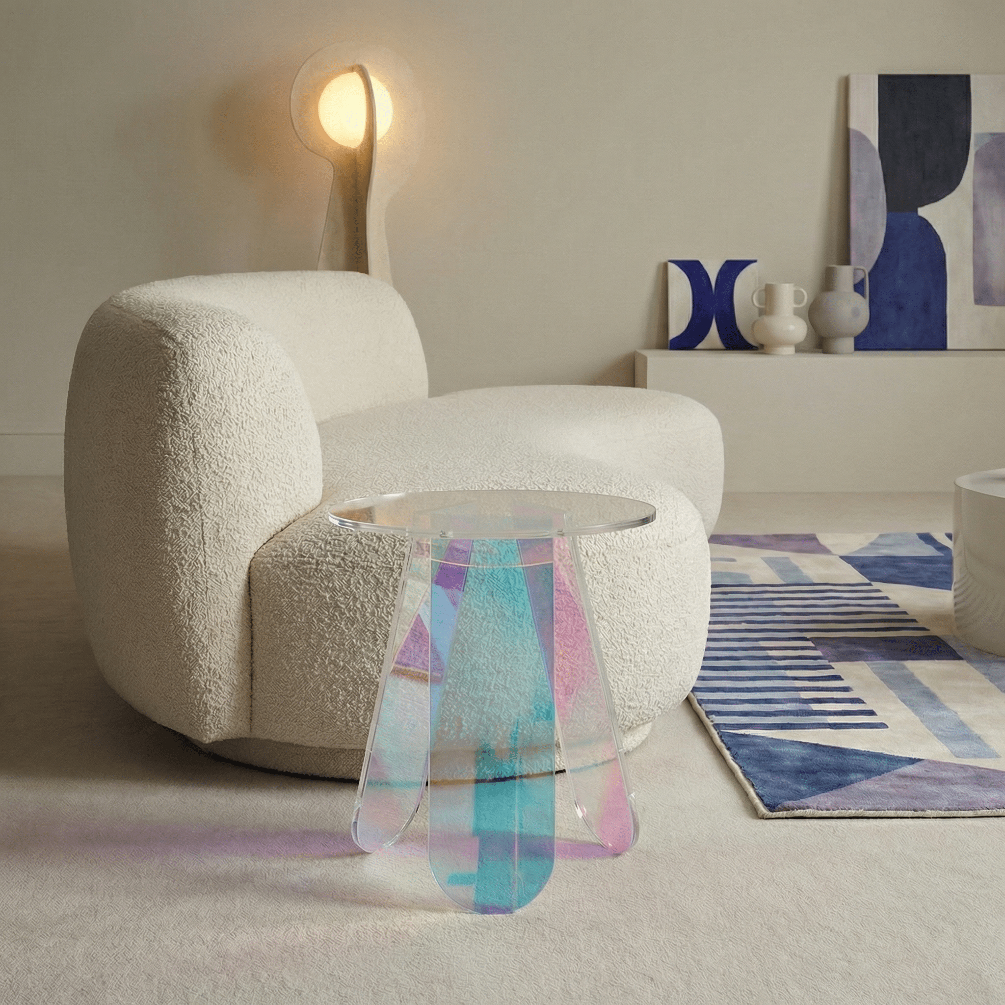 Rainbow Clair Side Table - Artspire Home