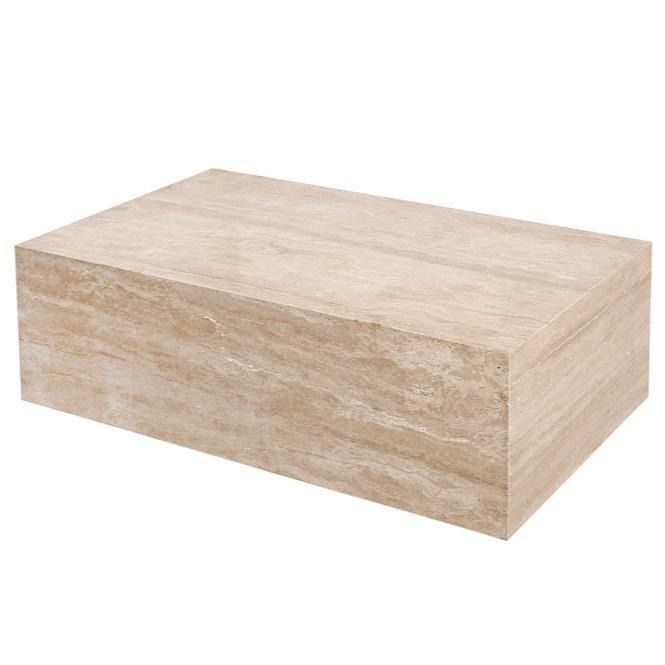 Travertine Stone Coffee Table - Artspire Home