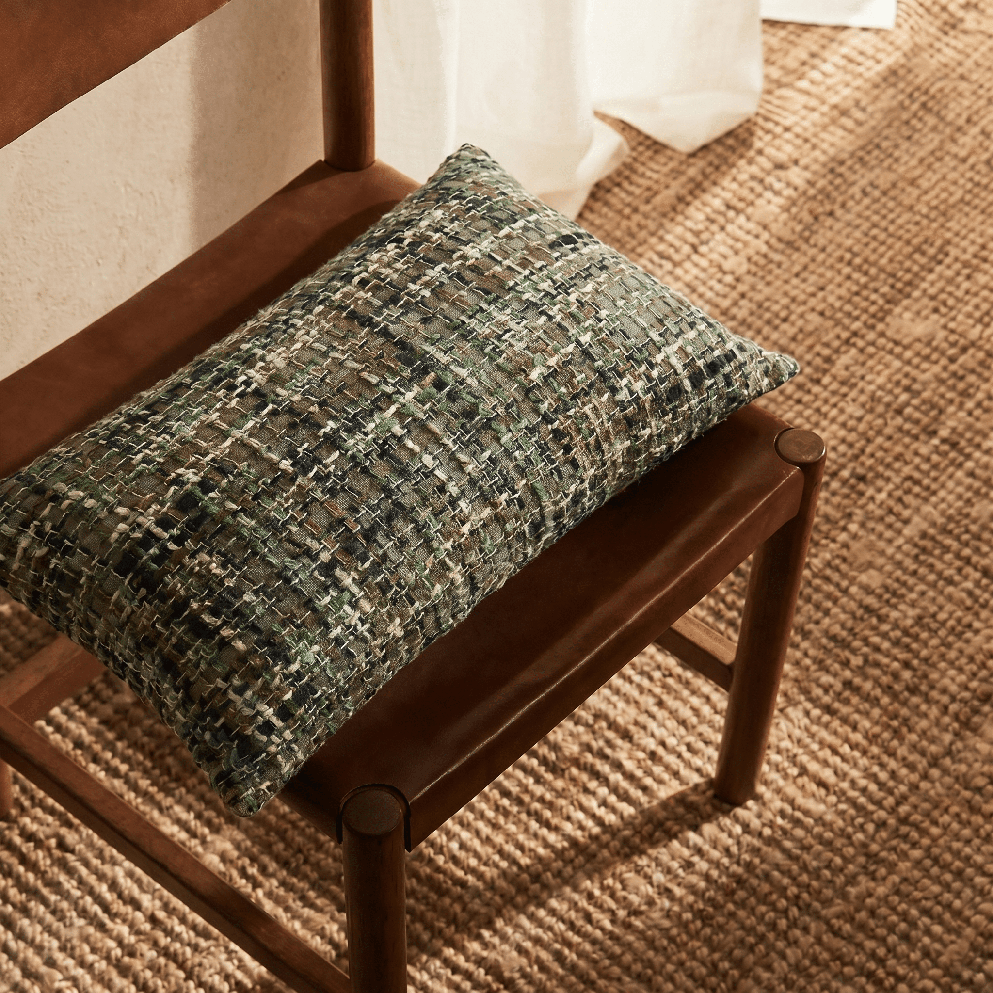 Verdant Weave Lumbar Cushion Cover - Artspire Home