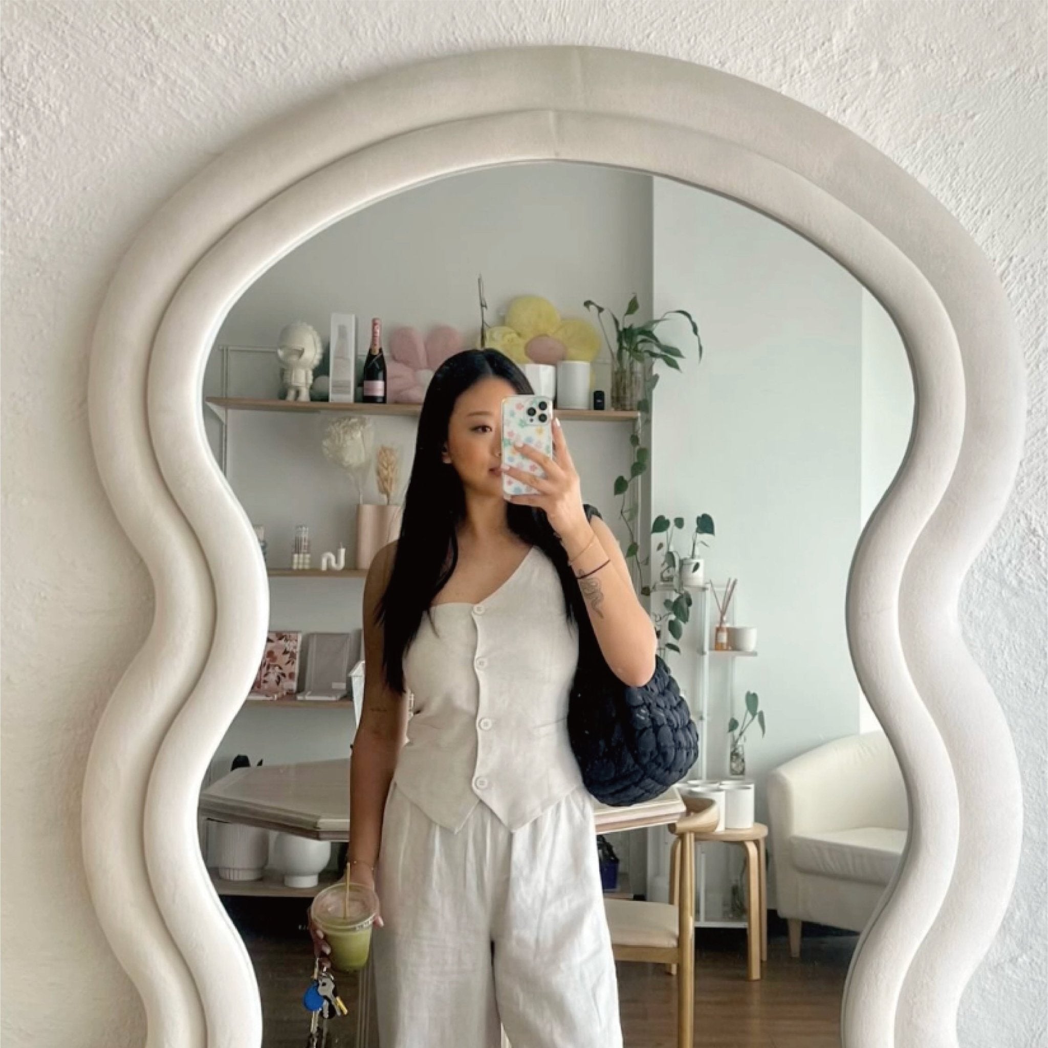 Wavy Mirror — Discover the Wavy Mirror, a sleek, wavy design that adds modern elegance to any (view 15)