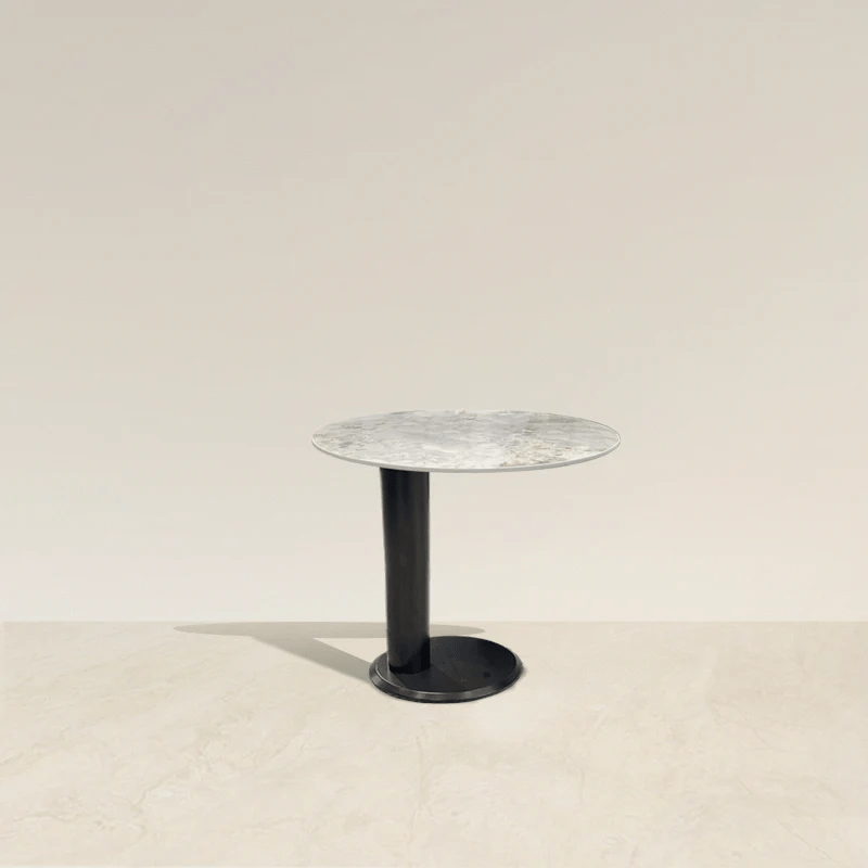 Elegant Marble Side Table: Compact Design for Small Spaces - Artspire Home