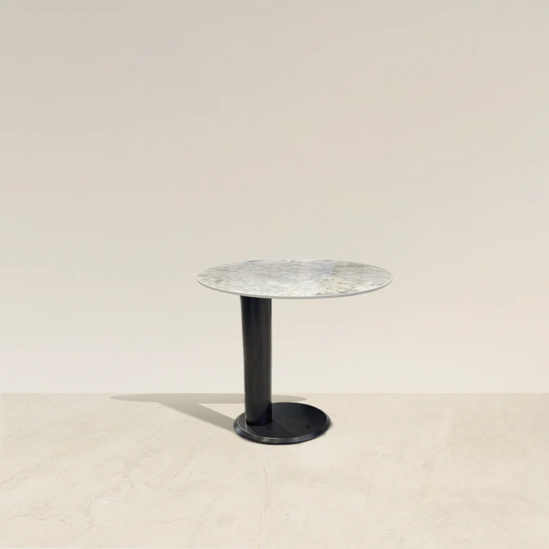 Elegant Marble Side Table: Compact Design for Small Spaces