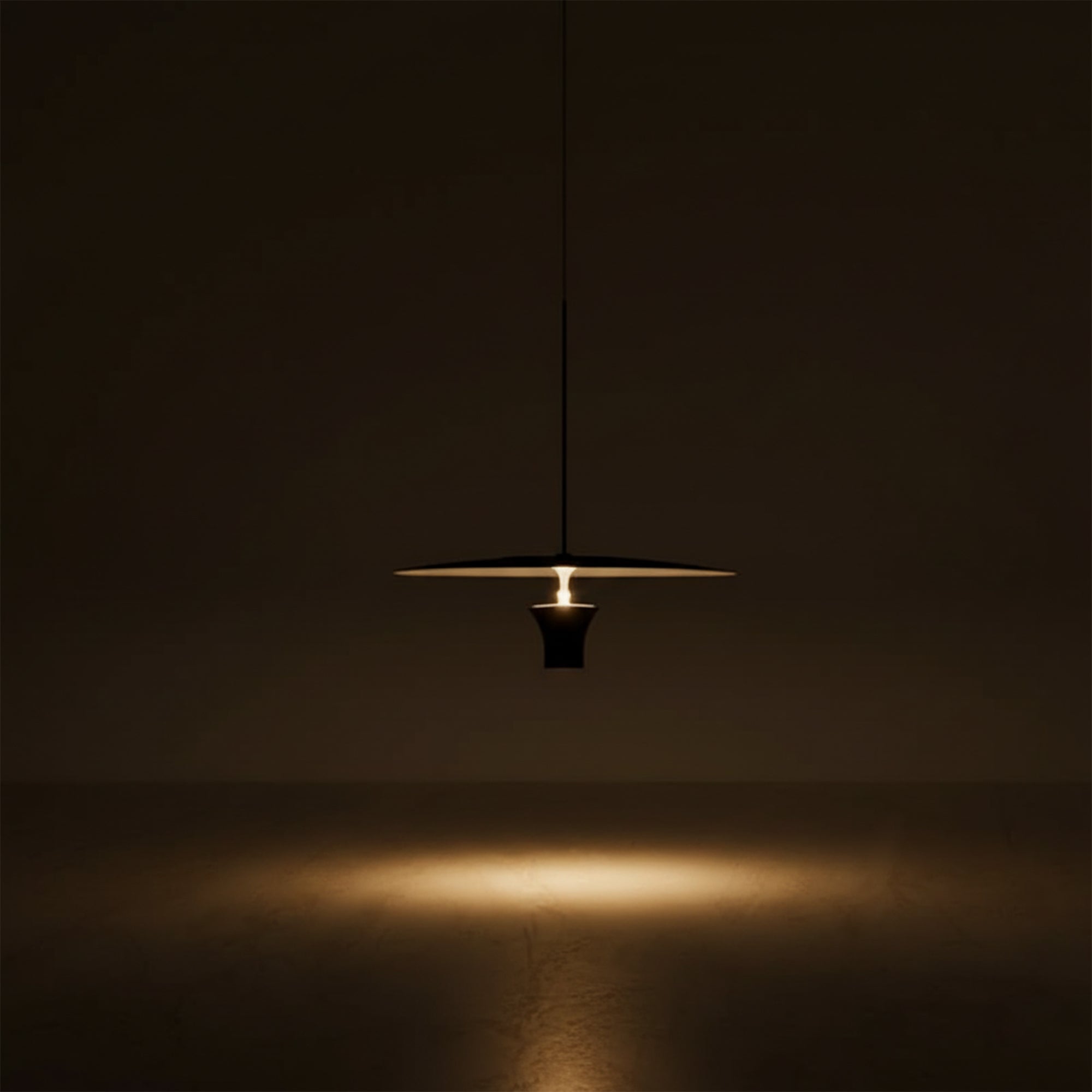 Futura Disk Pendant Light — Introducing the Futura Disk Pendant Light, a sleek and modern fixture that embod (view 2)