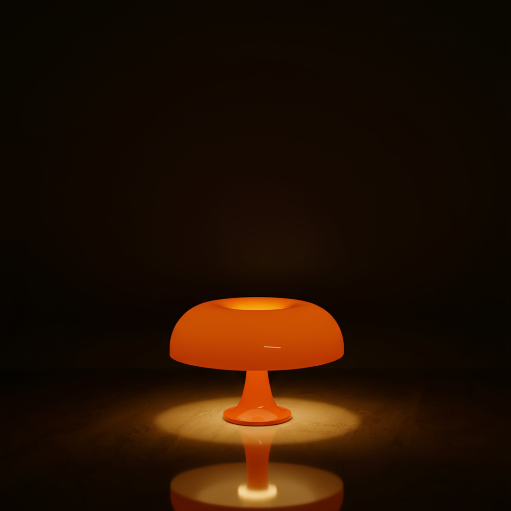 Tangelo Lamp — This Tangelo Lamp is notable for its glossy finish and vibrant hue (view 2)