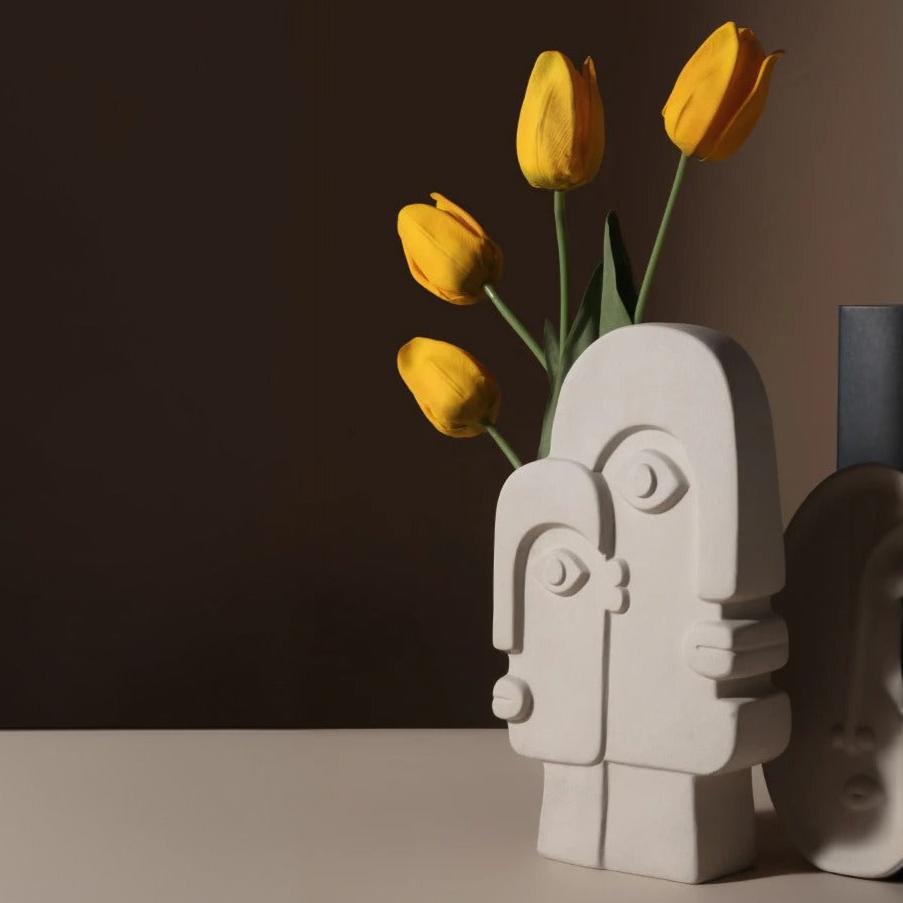 Abstract Face Flower Pot - Face Plant Pot - Artspire Home