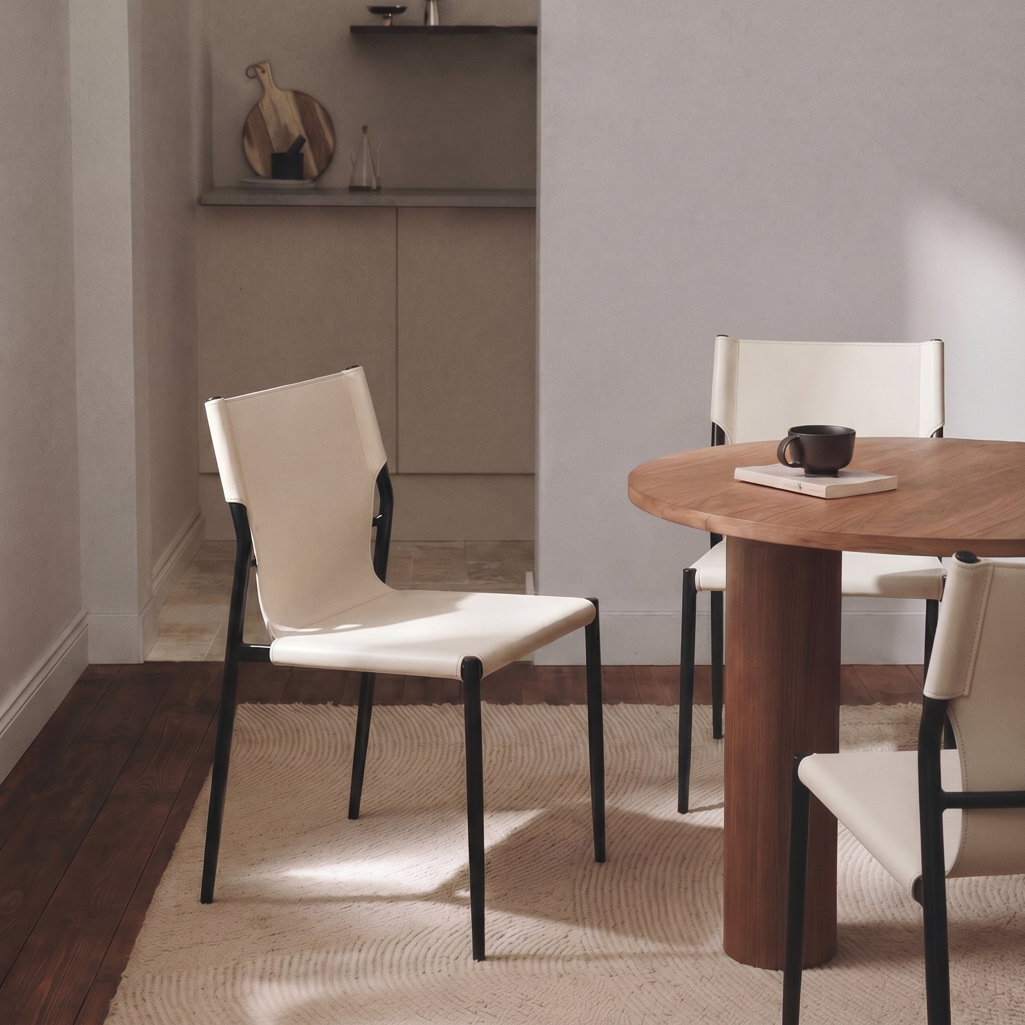 Amir Saddle Leather Chair - Saddle Dining Chair - Artspire Home