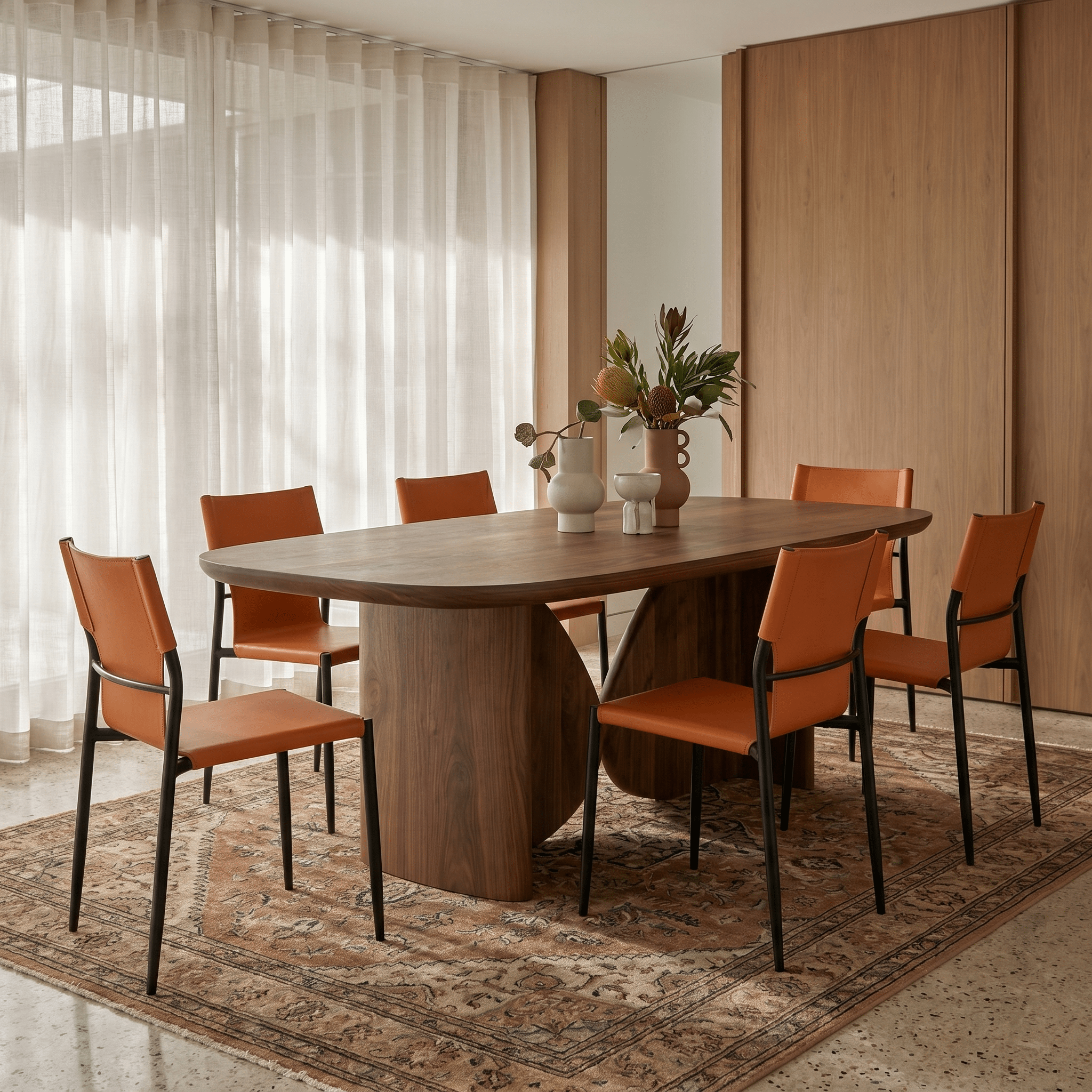 Amir Saddle Leather Chair - Saddle Dining Chair - Artspire Home