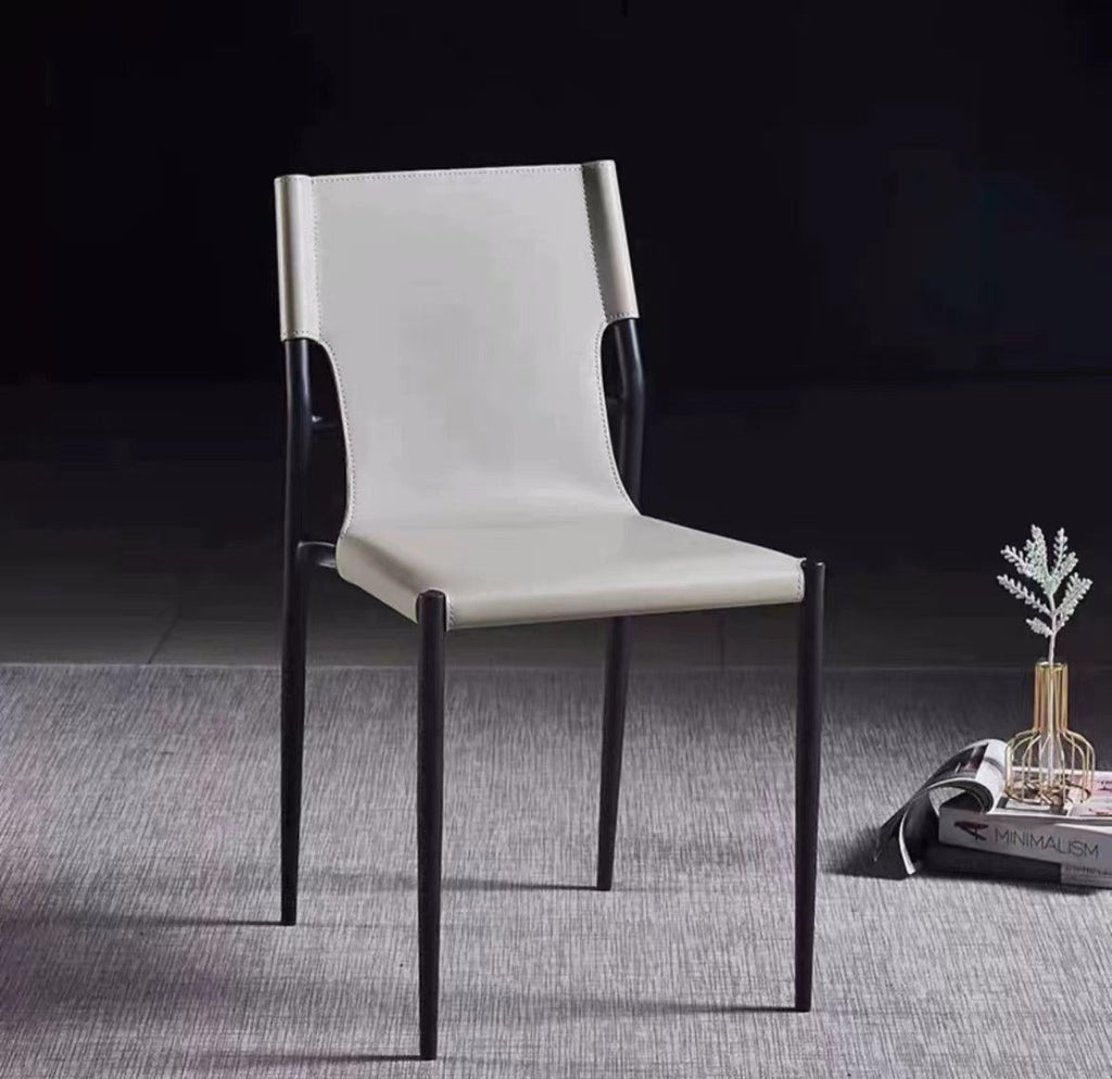 Amir Saddle Leather Chair - Saddle Dining Chair - Artspire Home