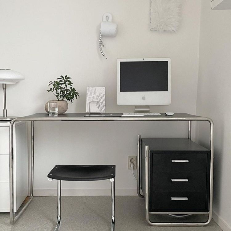 Athanasius Desk - Black Desk With Drawers In - Artspire Home