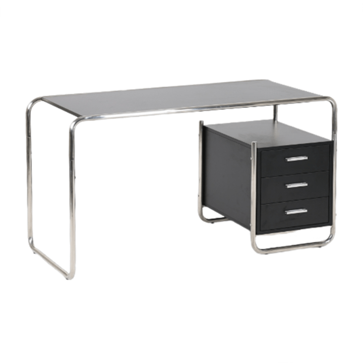 Athanasius Desk - Black Desk With Drawers In - Artspire Home