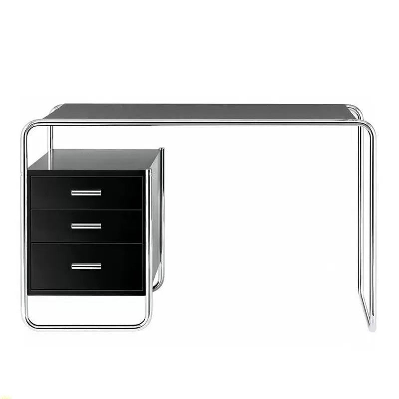 Athanasius Desk - Black Desk With Drawers In - Artspire Home