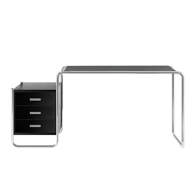 Athanasius Desk - Black Desk With Drawers In - Artspire Home