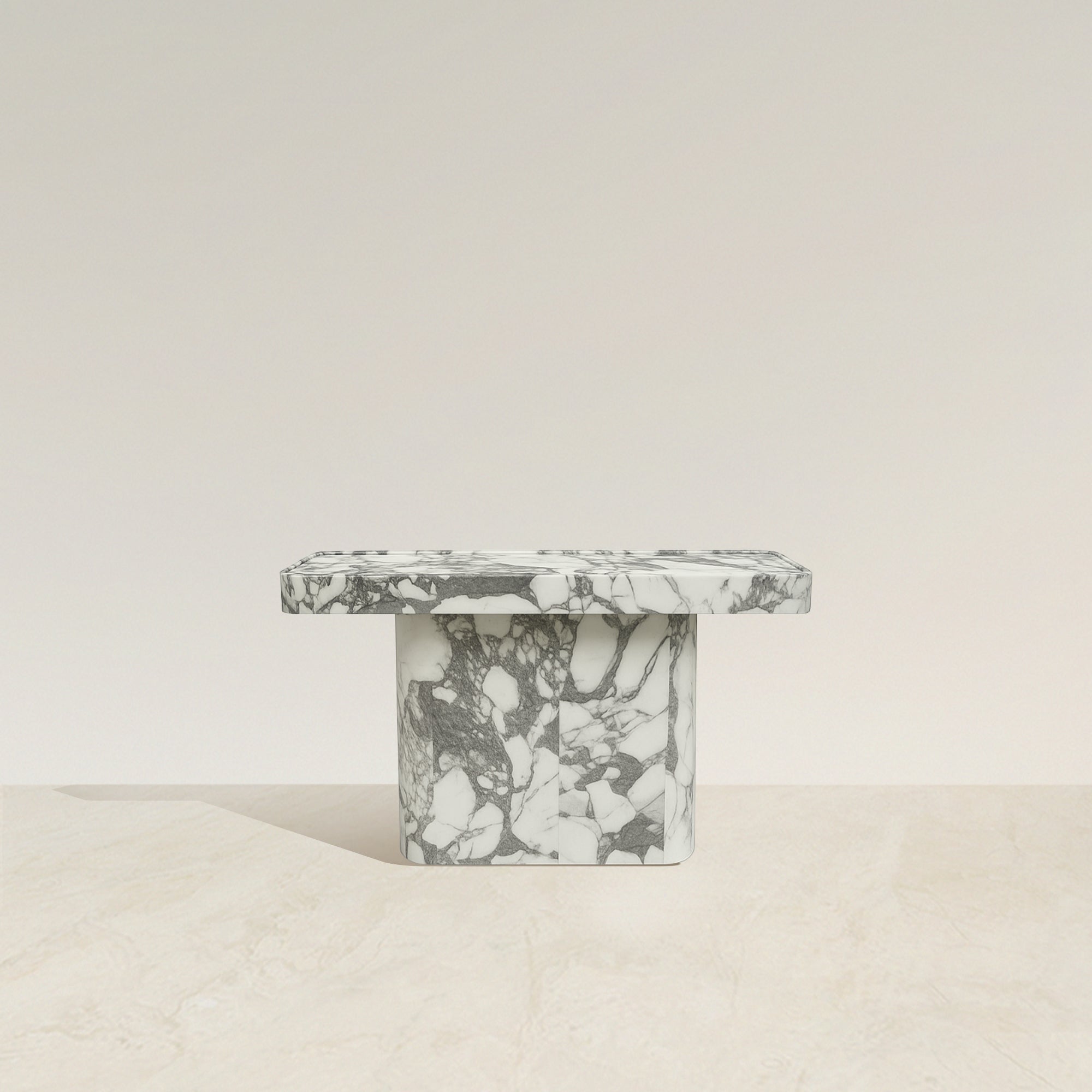Aurora Vein Console Table – Calacatta Marble - Artspire Home