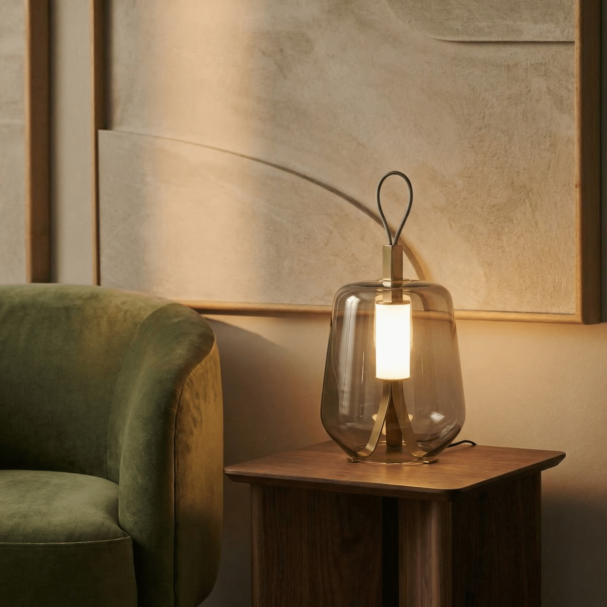 Aurum Mist Glass Table Lamp - Artspire Home