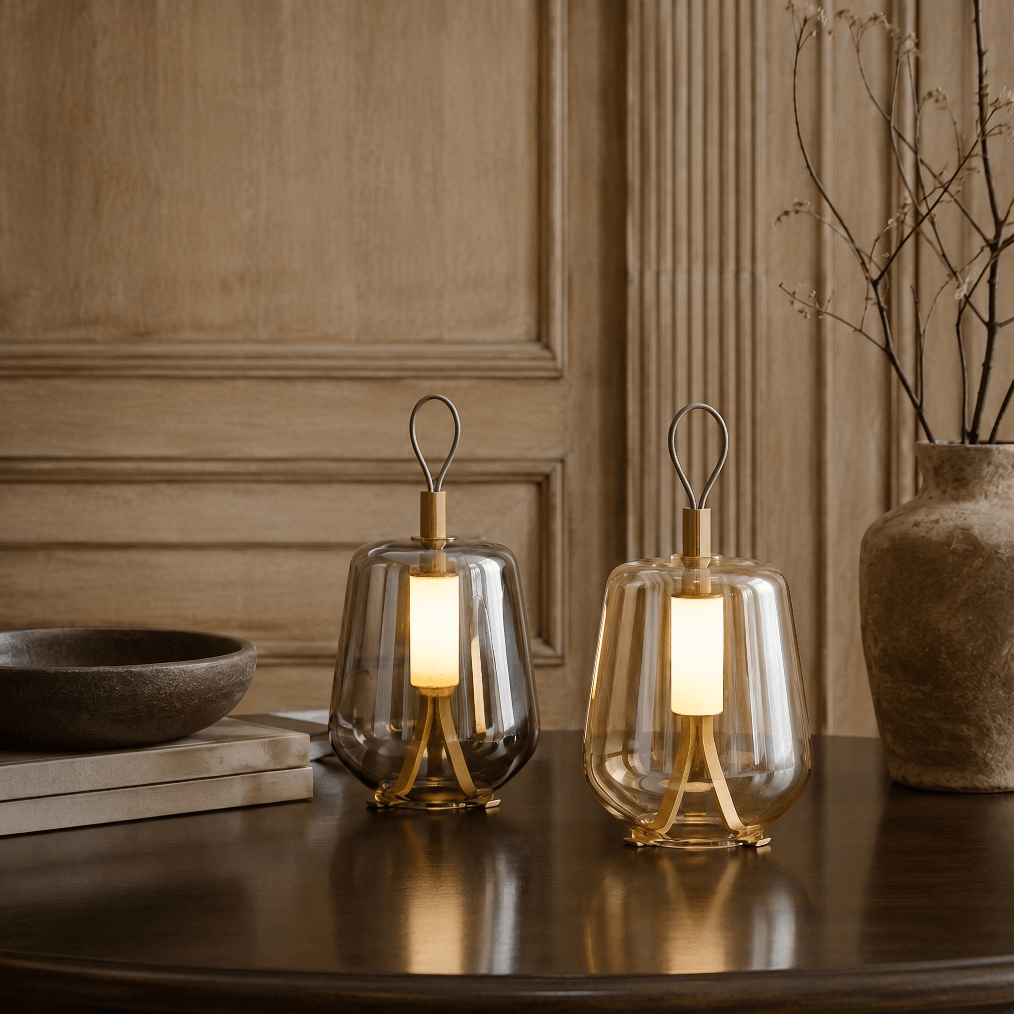 Aurum Mist Glass Table Lamp - Artspire Home