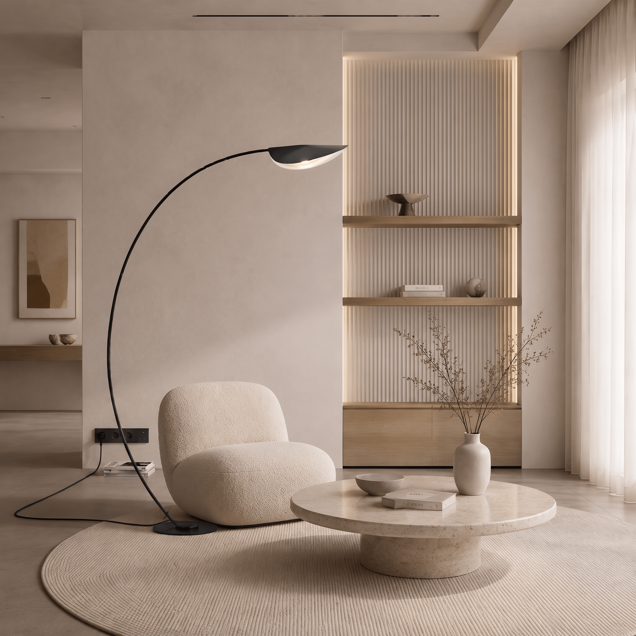 Caelivane Sail Arc Floor Lamp - Artspire Home