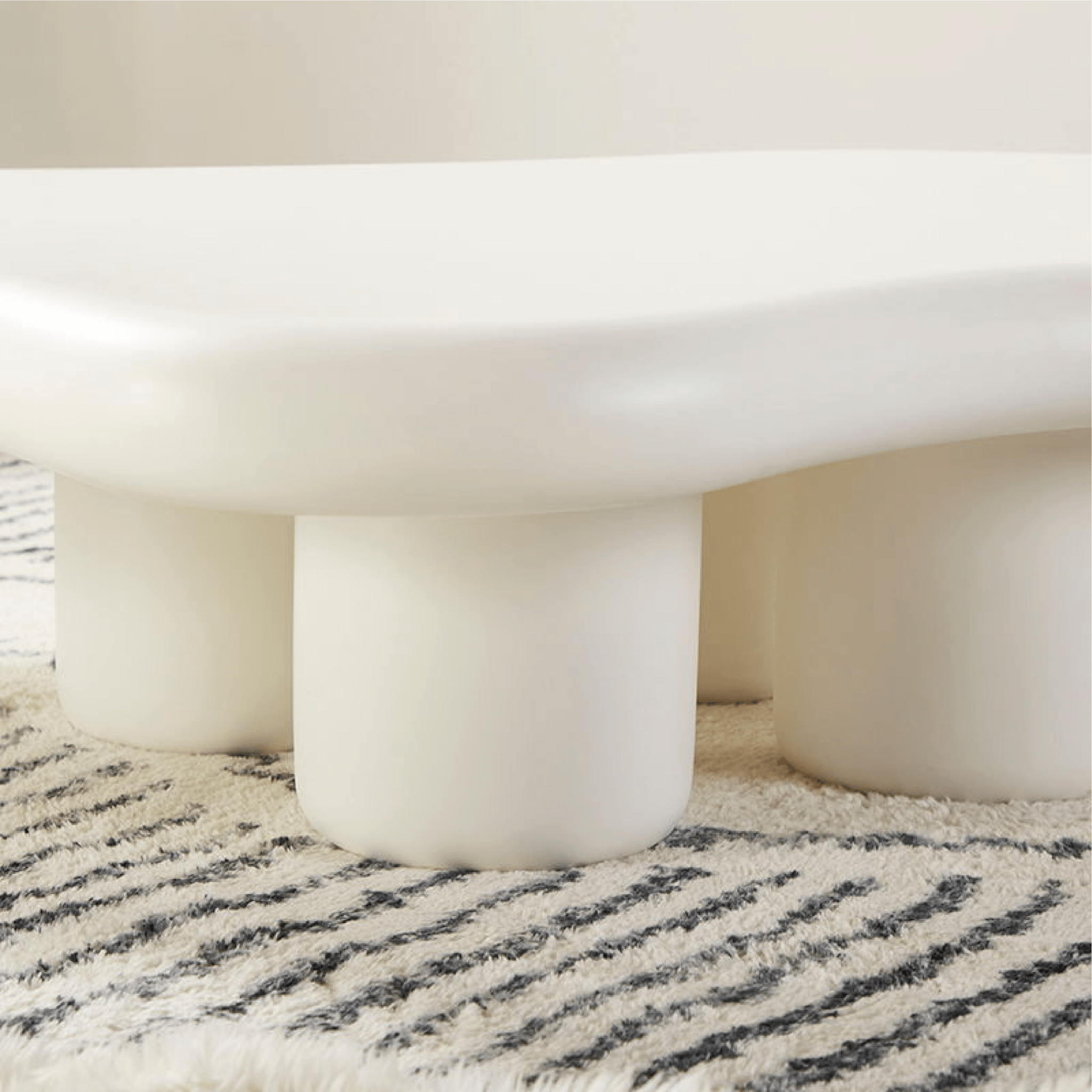 Cloud Coffee Table - White / Black - Artspire Home