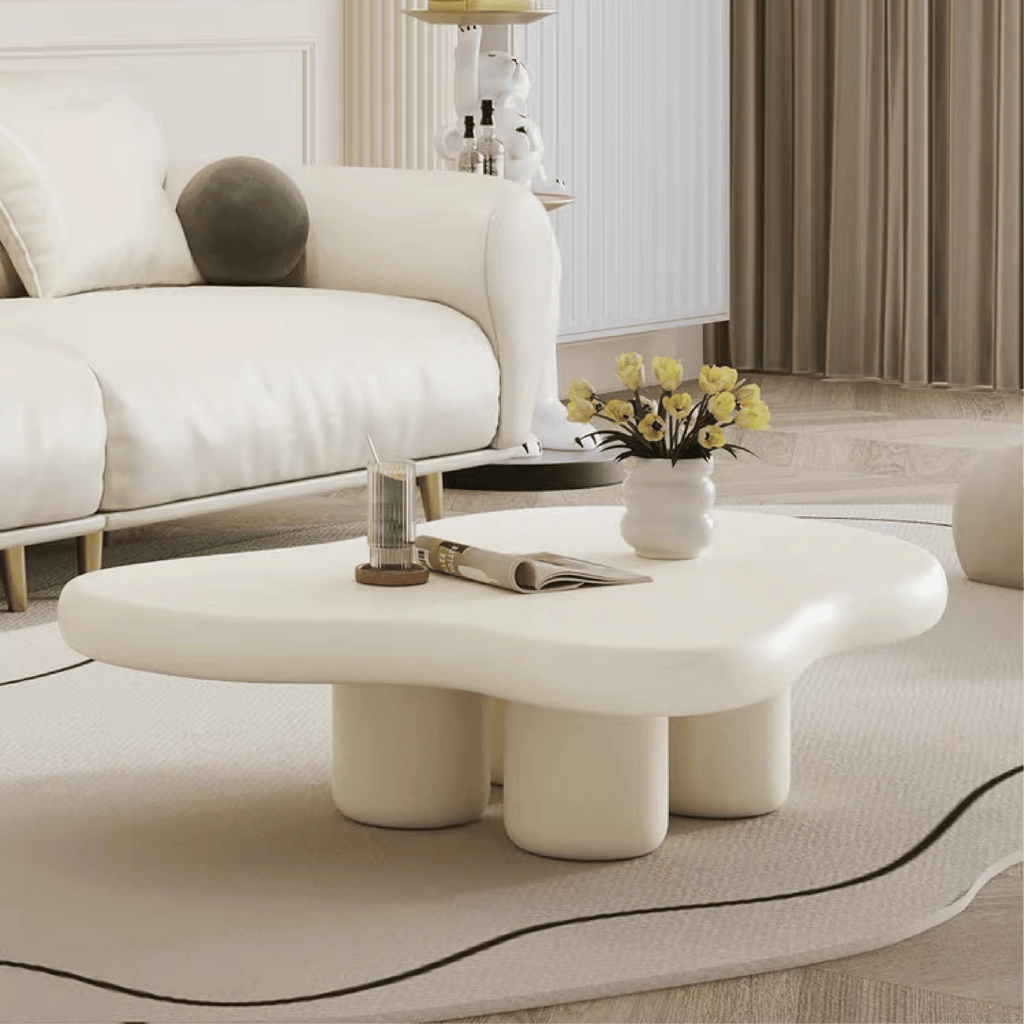 Cloud Coffee Table - White / Black - Artspire Home