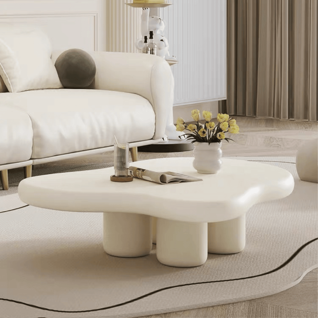 Modern Cloud Coffee Table - White/Black – Artspire Home