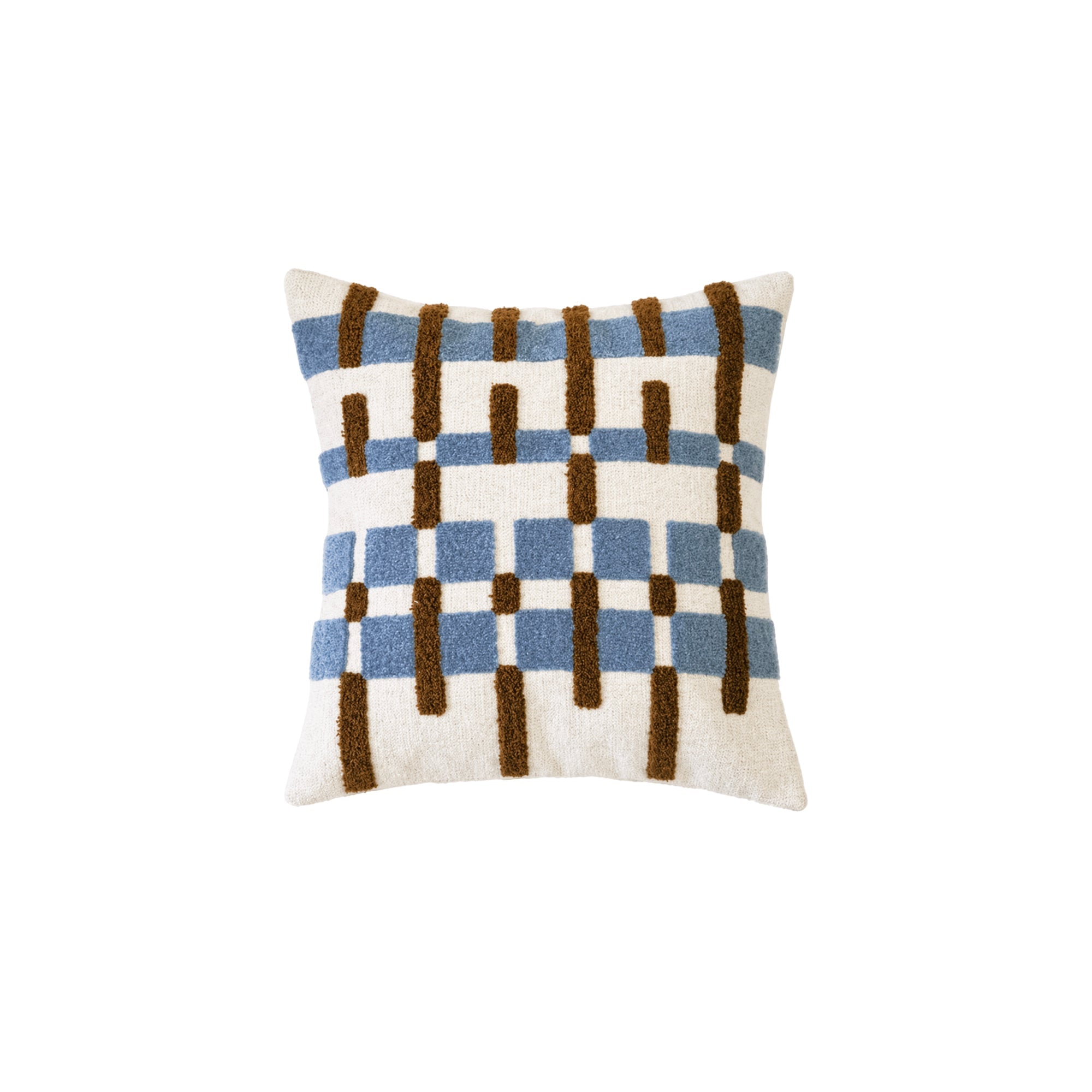 Coastal Grid Cushion - Artspire Home