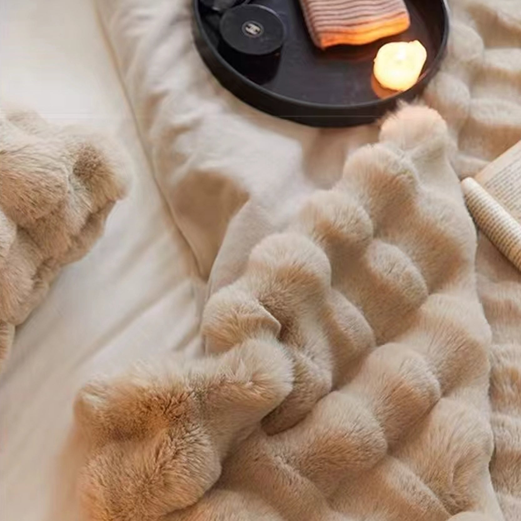 Cozy Lux Fur Throw Blanket - Artspire Home