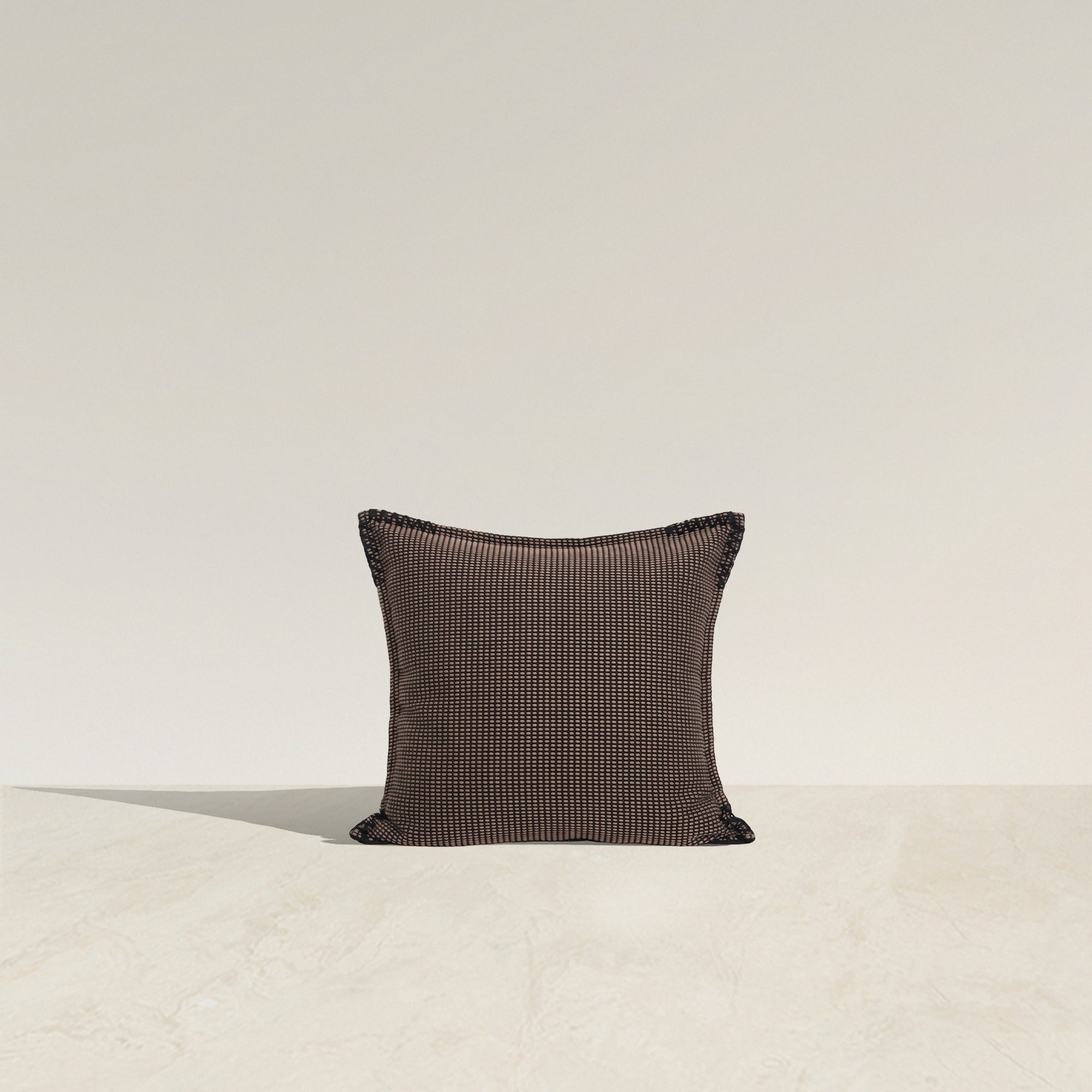 Espresso Grid Cushion - Artspire Home