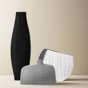 Etched Black Vase - Artspire Home