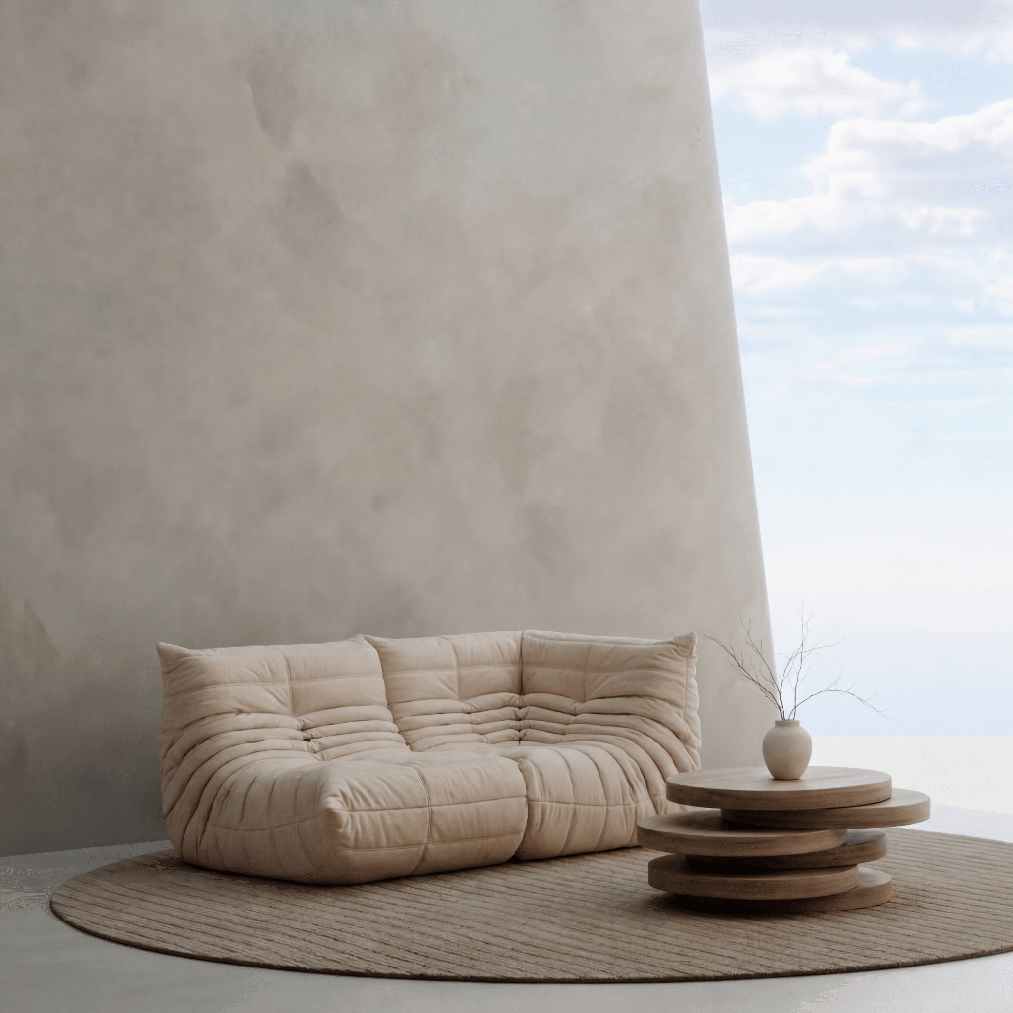 Fireside Corner Sofa - Replica Togo Sofa - Artspire Home