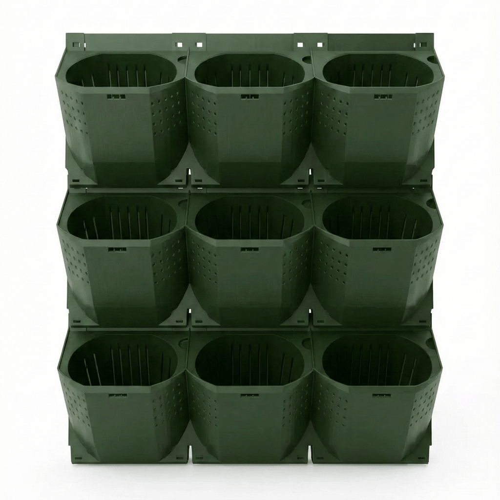 Green Wall Vertical Modular Planting Kit - 3 Pot - Artspire Home