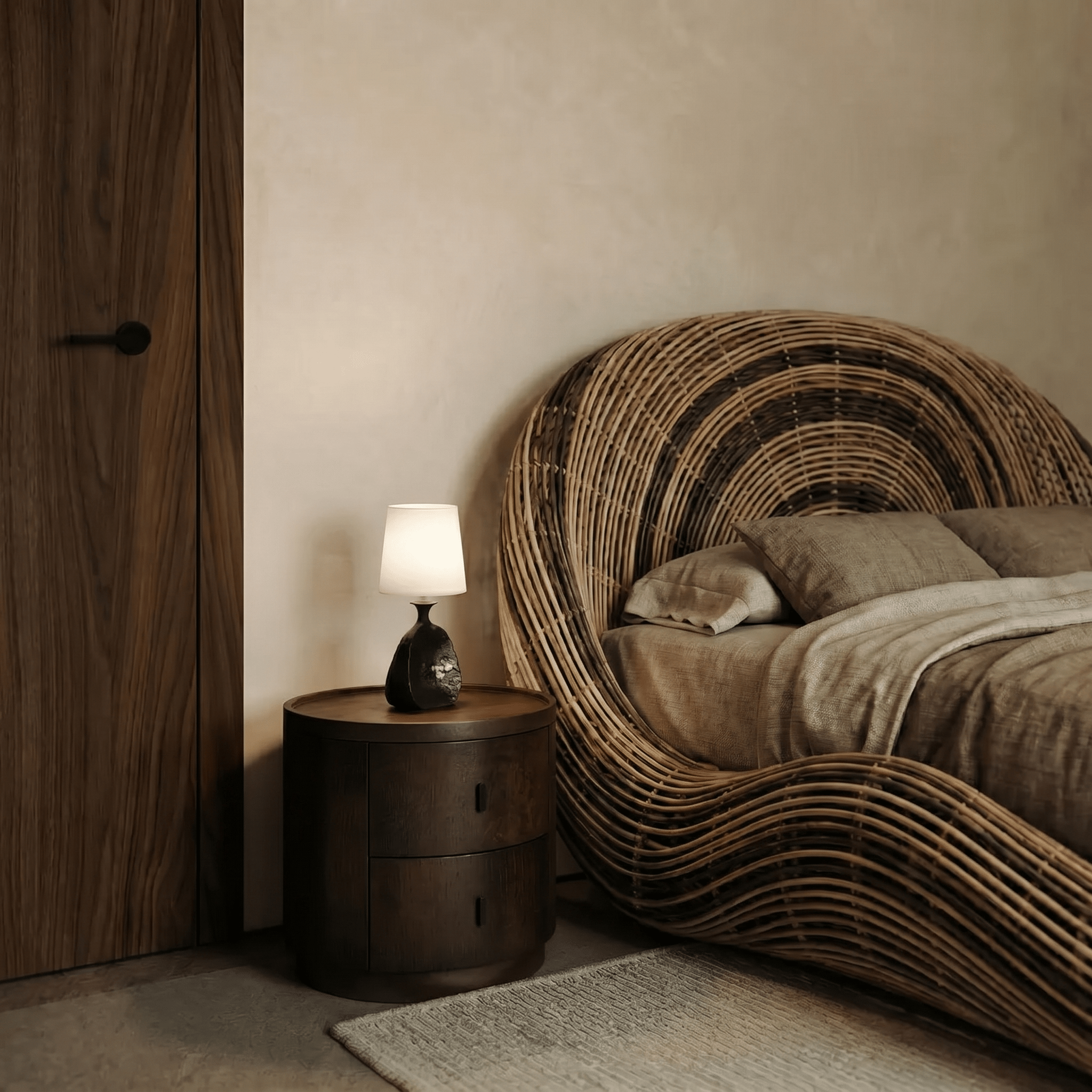 Nero Round Bedside Table - Artspire Home
