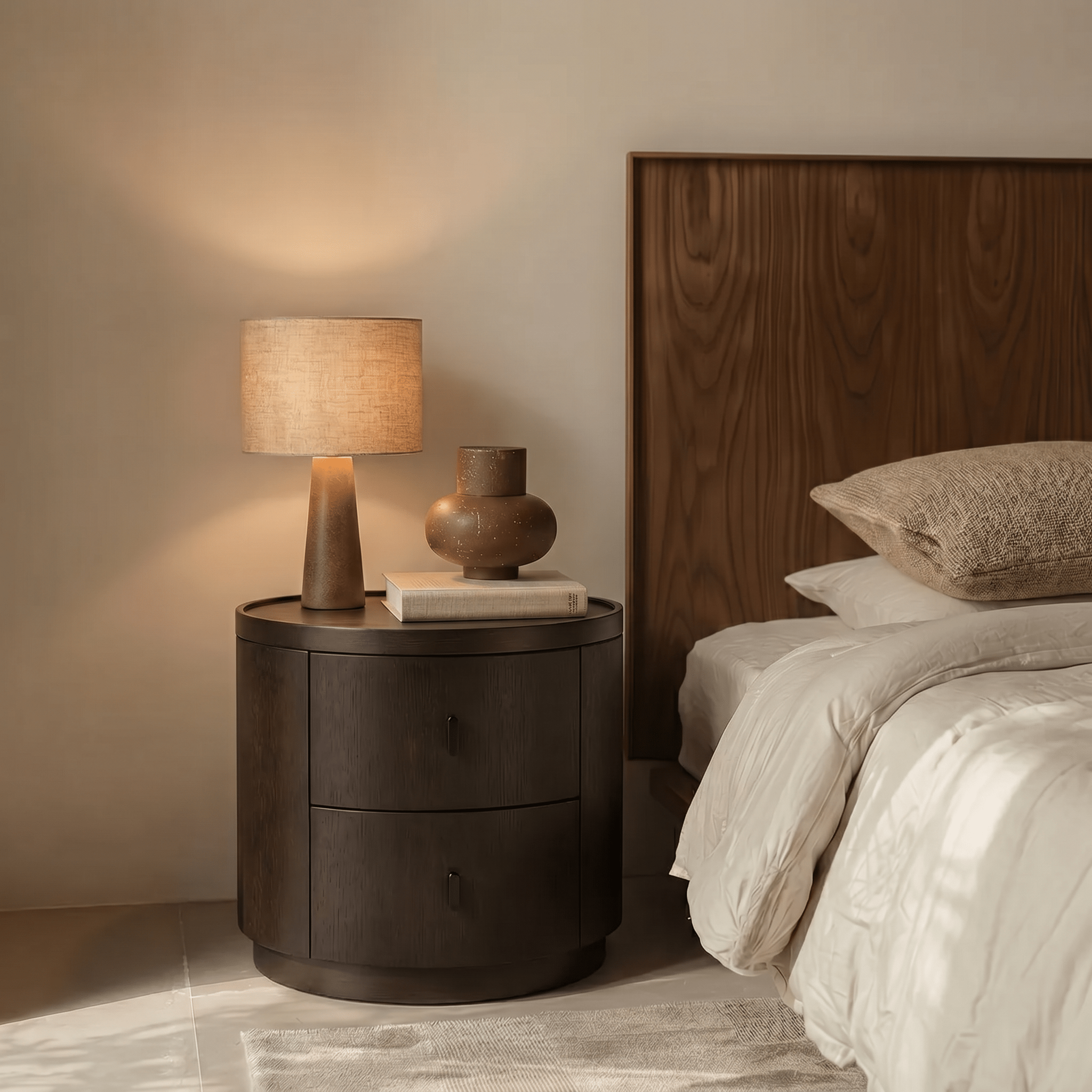 Nero Round Bedside Table - Artspire Home