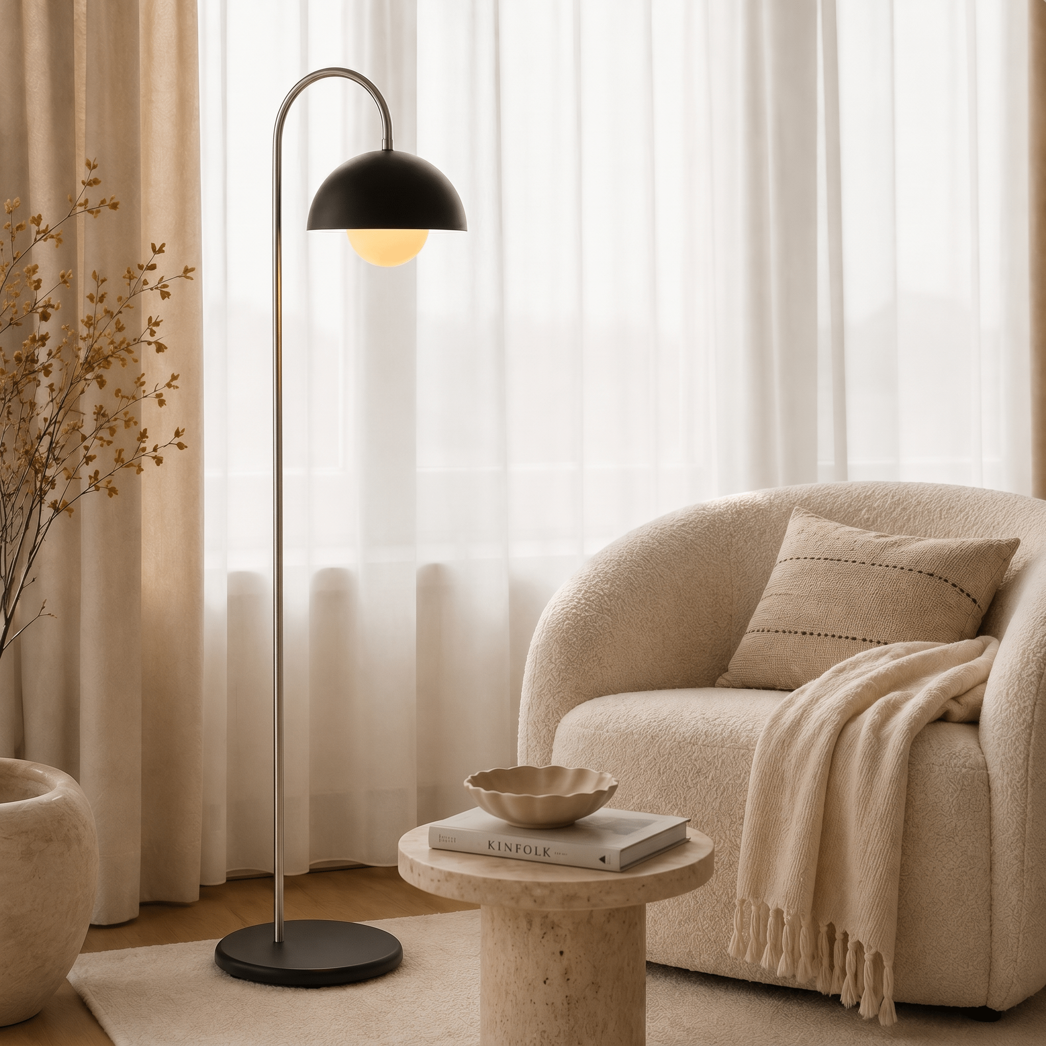 Noctra Arc Bloom Floor Lamp - Artspire Home