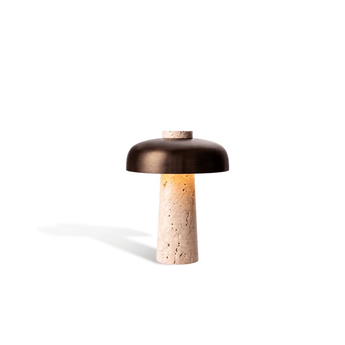 Noir Mesa Travertine Table Lamp - Artspire Home