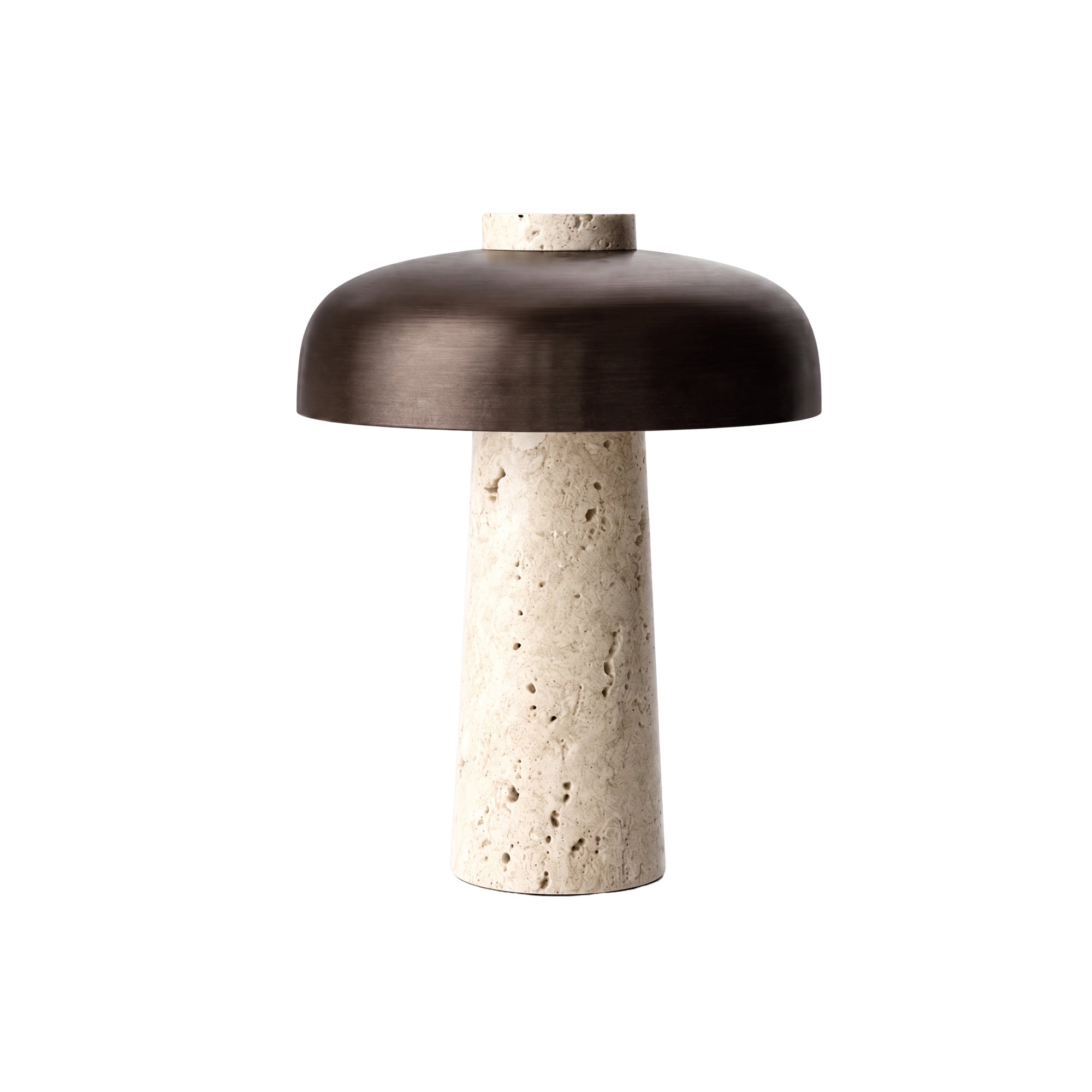 Noir Mesa Travertine Table Lamp - Artspire Home