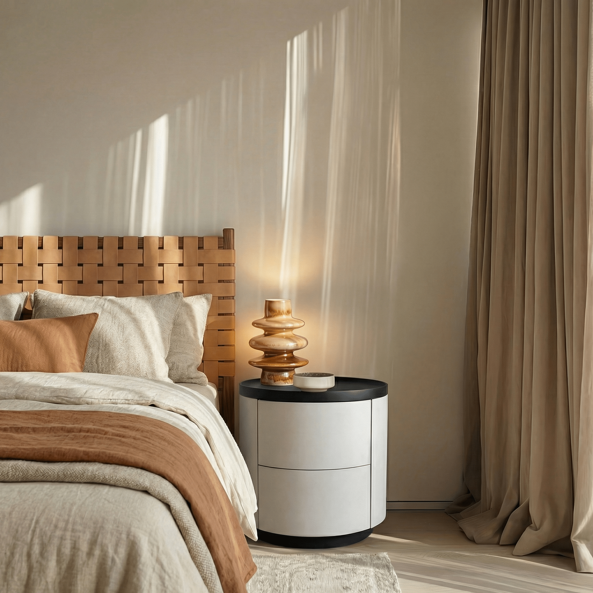 Orla Round Bedside Table - Artspire Home