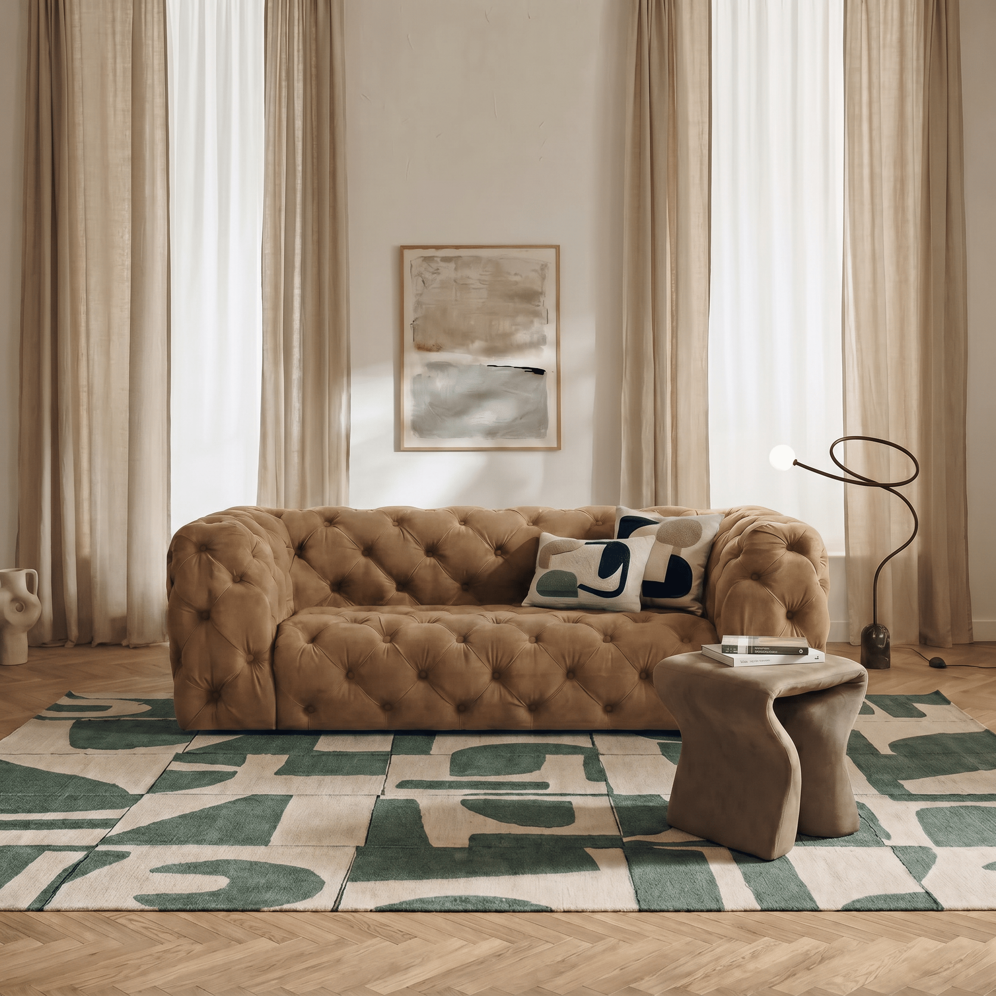 Oxford Sofa - Contemporary Button Sofa - Artspire Home