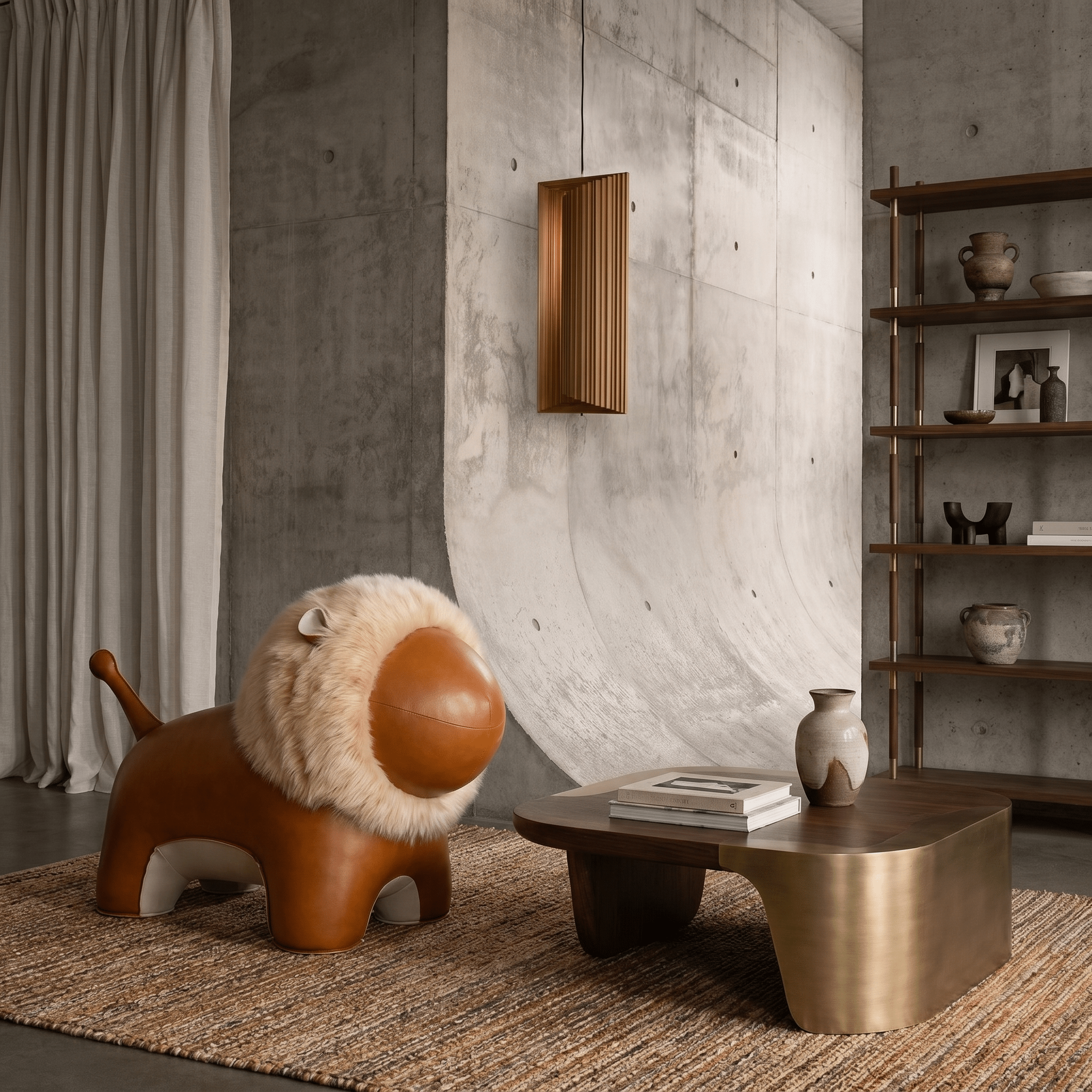 Plush Mane Lion Chair - Artspire Home