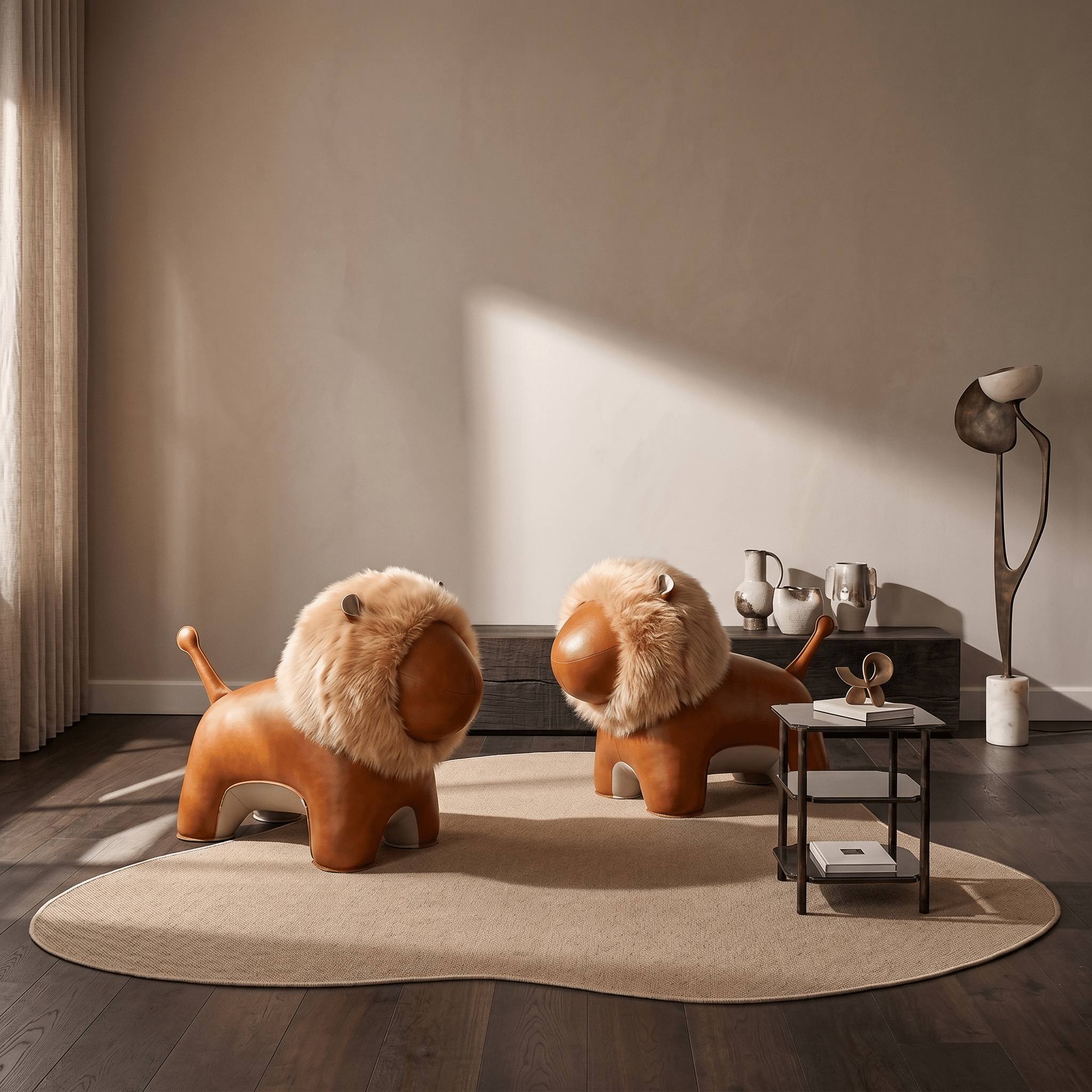 Plush Mane Lion Chair - Artspire Home