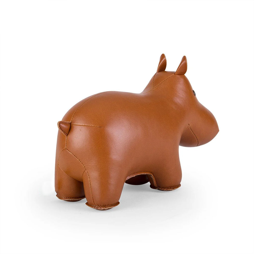 Pouf Leather Hippo Ottoman - Artspire Home